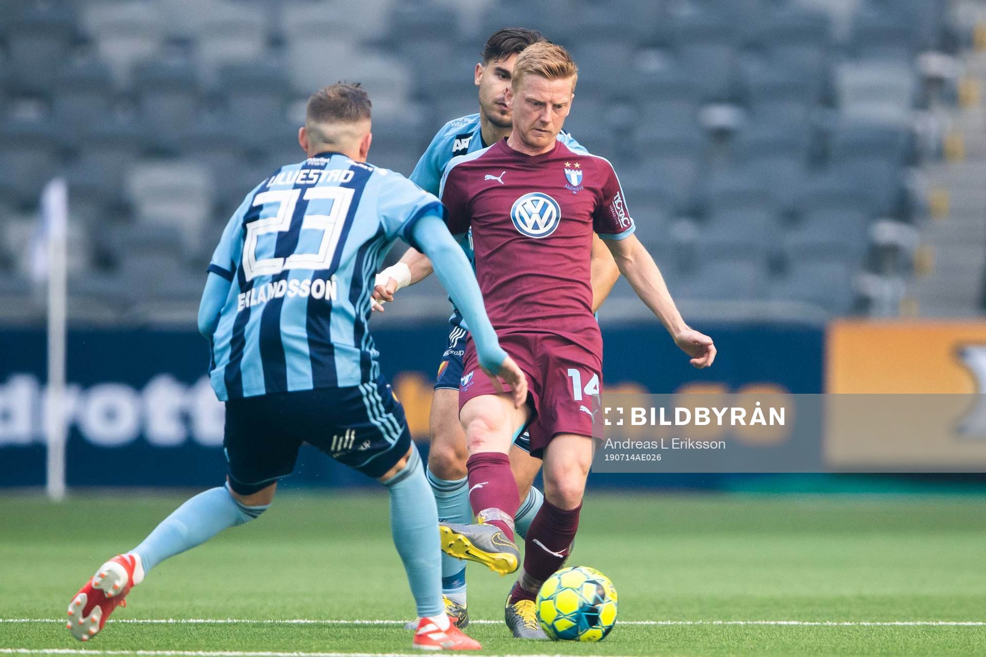 Djurgårdens Fredrik Ulvestad mot Malmö FFs Anders