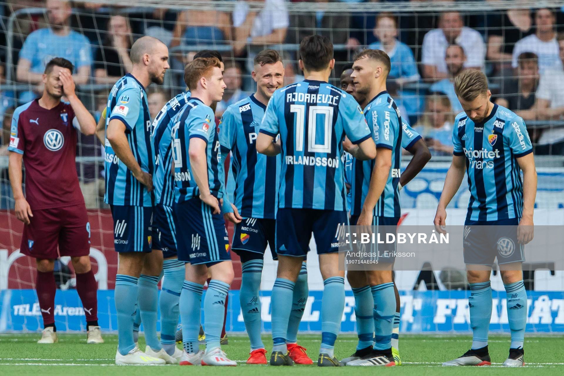 Djurgårdens spelare i samtal