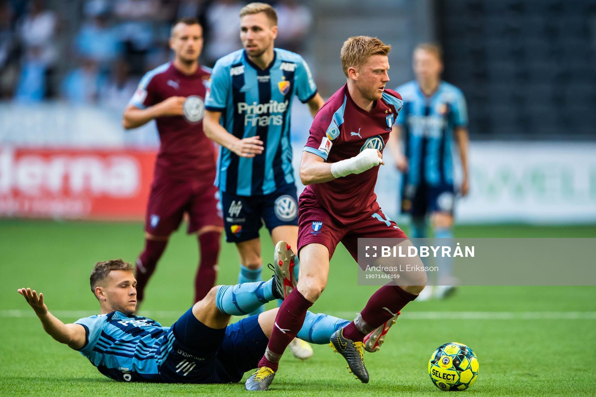 Djurgårdens Jesper Karlström och Malmö FFs Anders