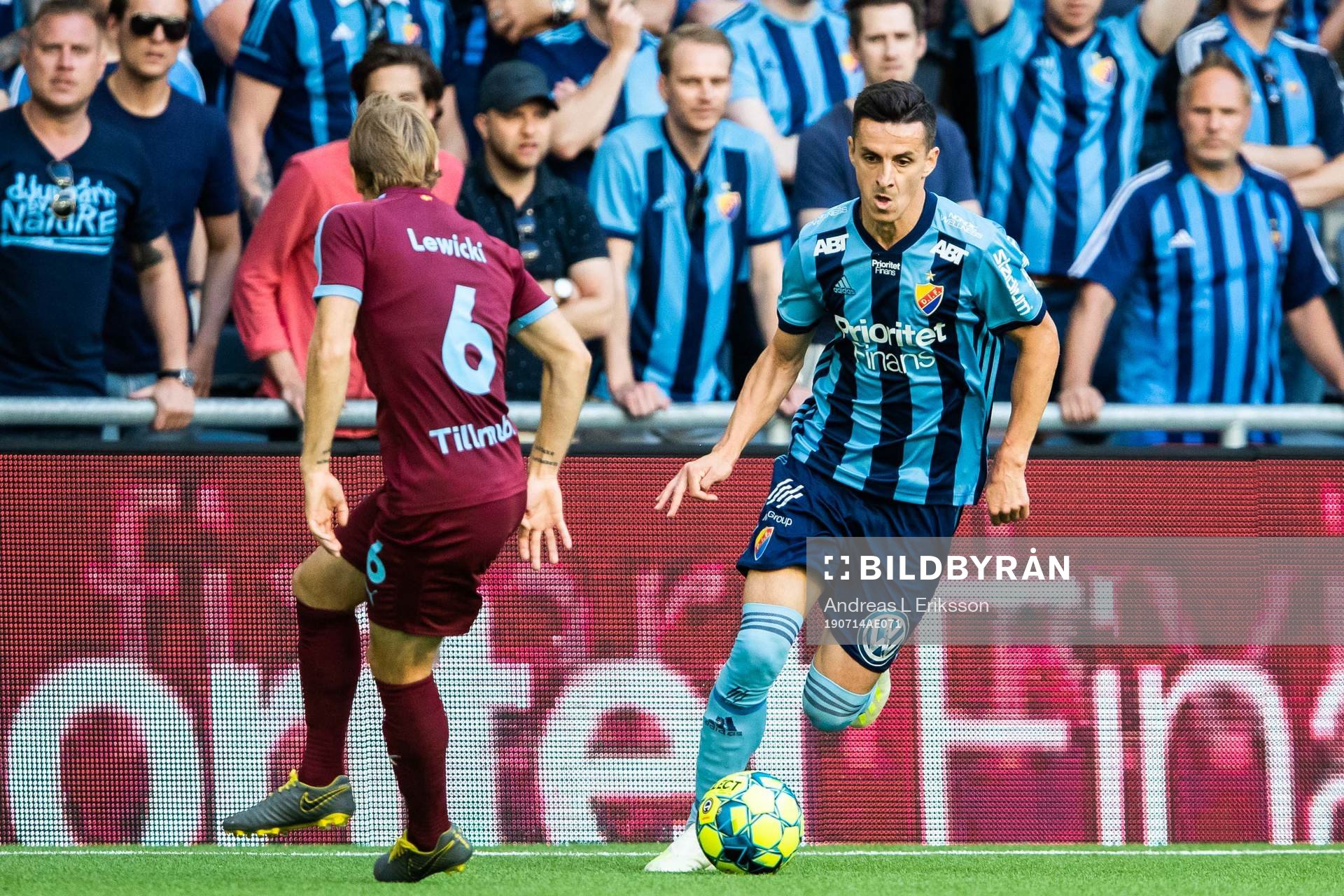 Malmö FFs Oscar Lewicki och Djurgårdens Haris Radetinac