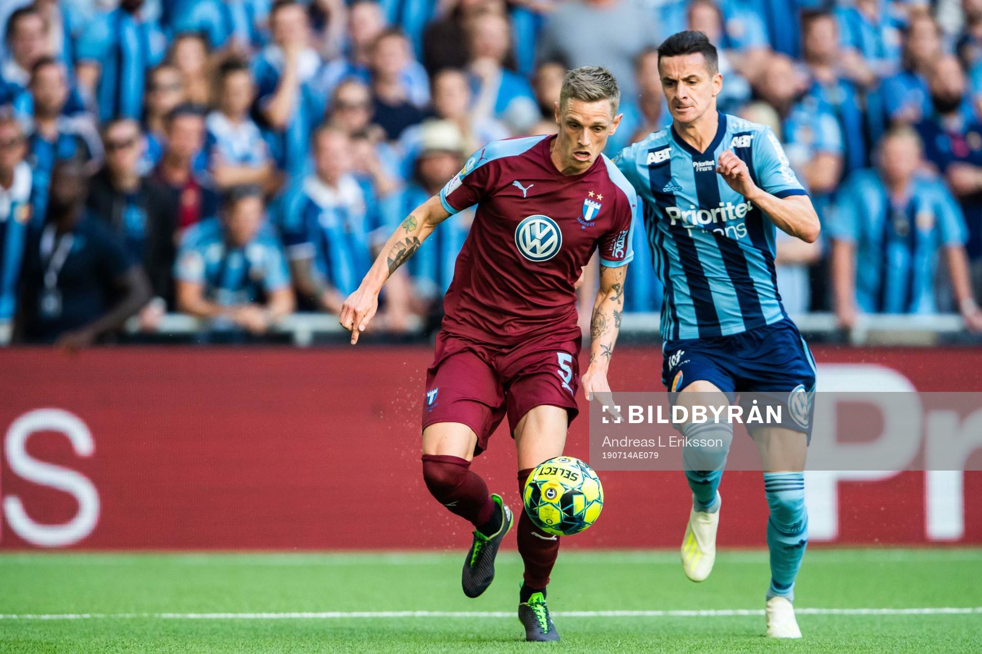Malmö FFs Sören Rieks och Djurgårdens Haris Radetinac