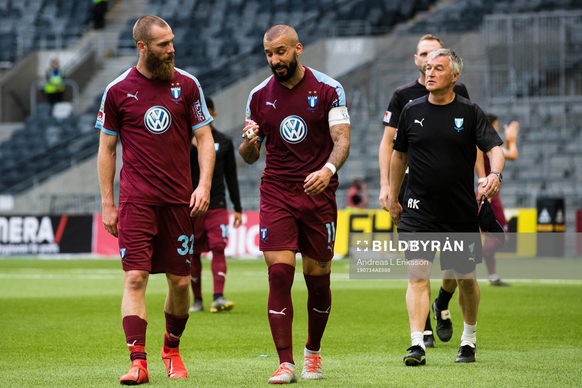 Malmö FFs Jo Inge Berget och Guillermo Molins deppar