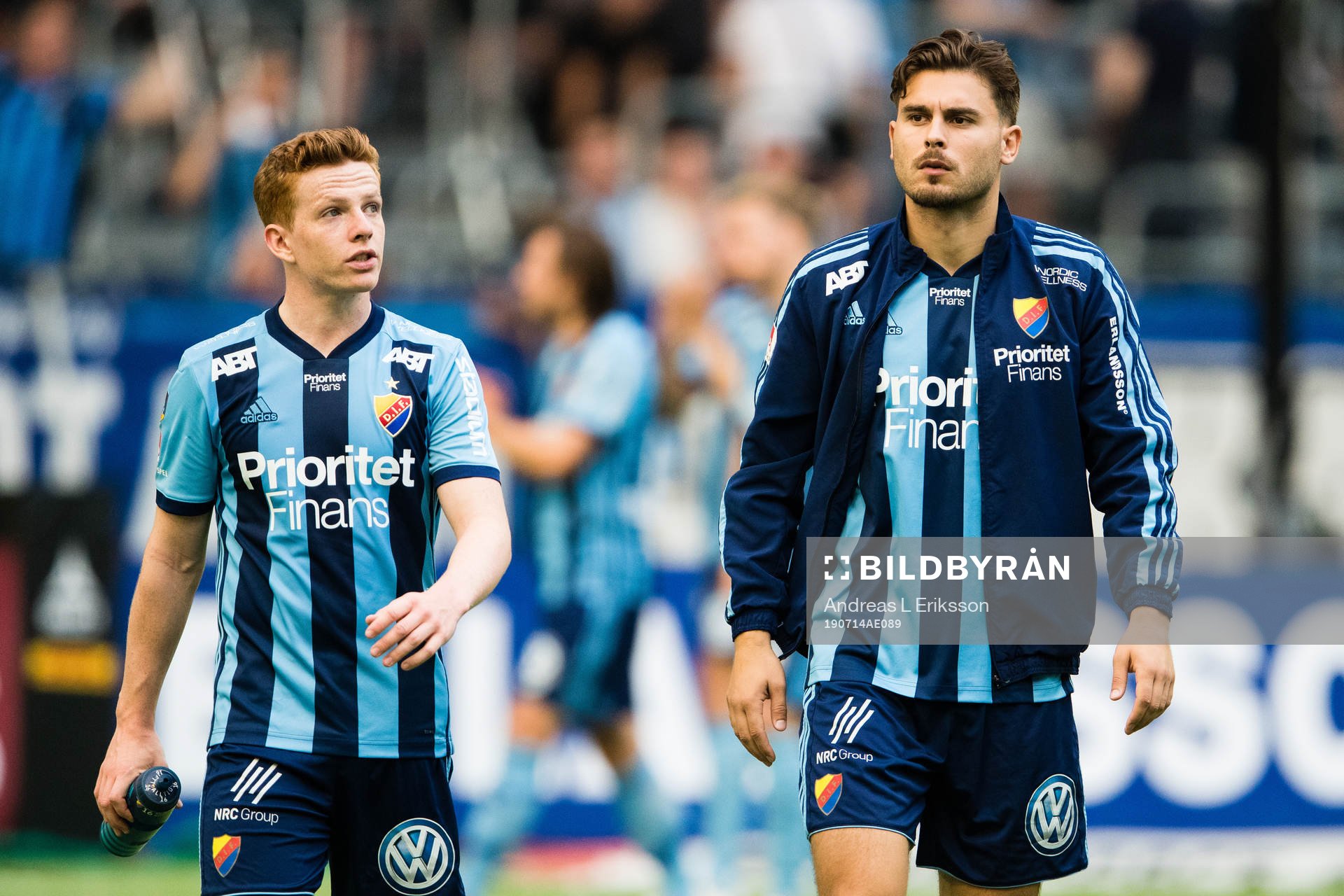 Djurgårdens Aslak Witry och Astrit Ajdarevic deppar