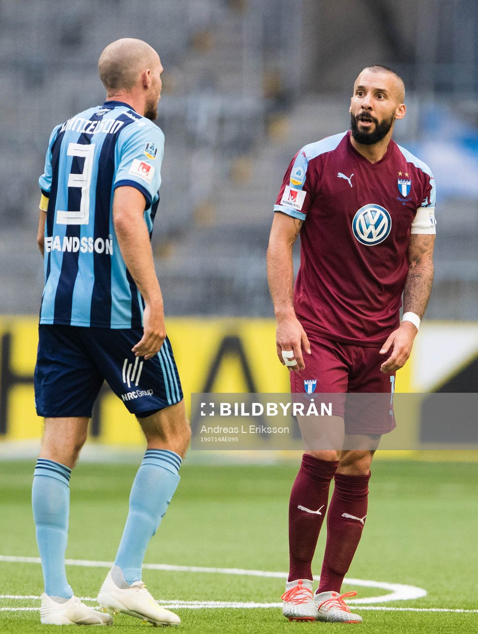 Djurgårdens Marcus Danielson och Malmö FFs Guillermo