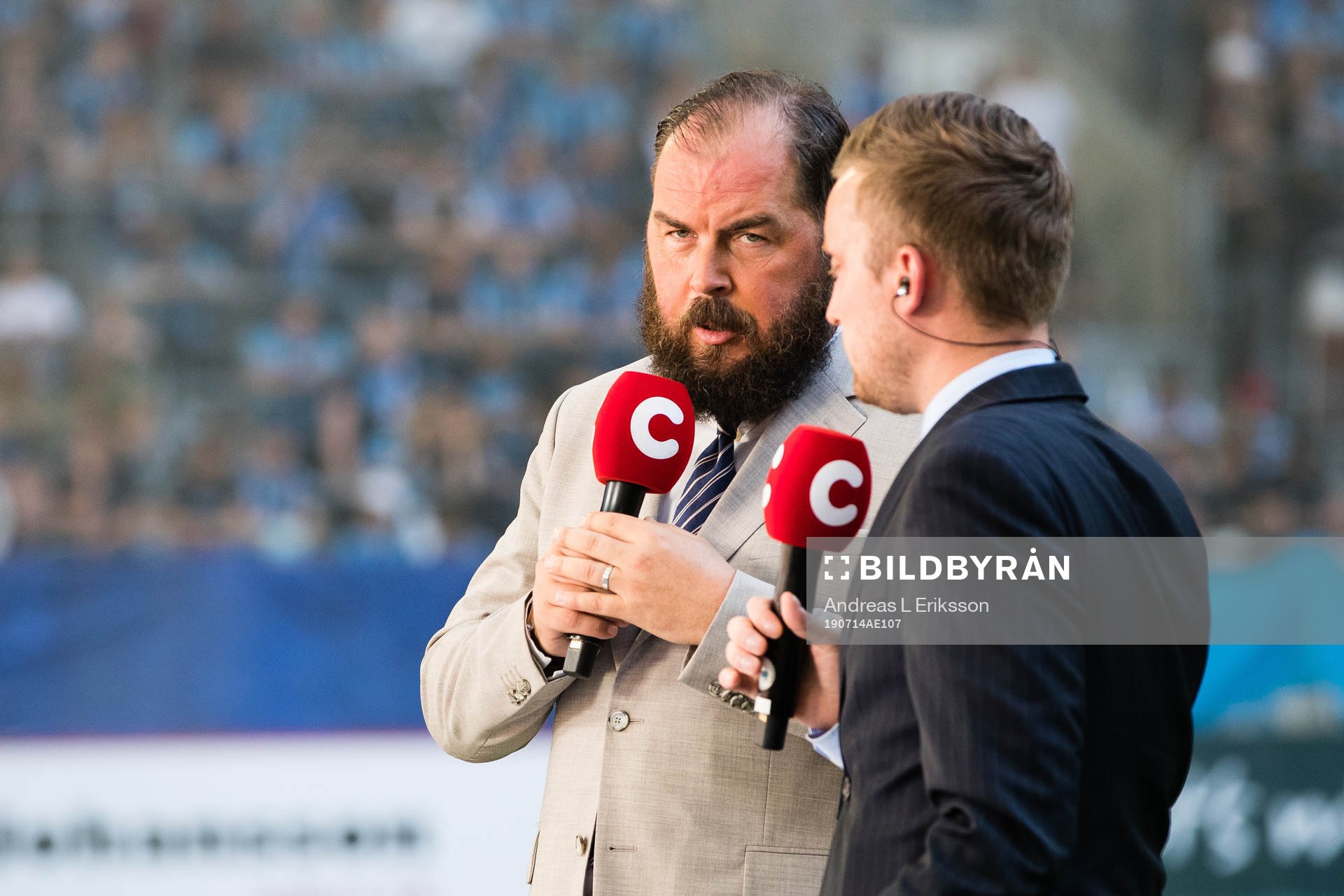 s studio innan fotbollsmatchen i Allsvenskan mellan