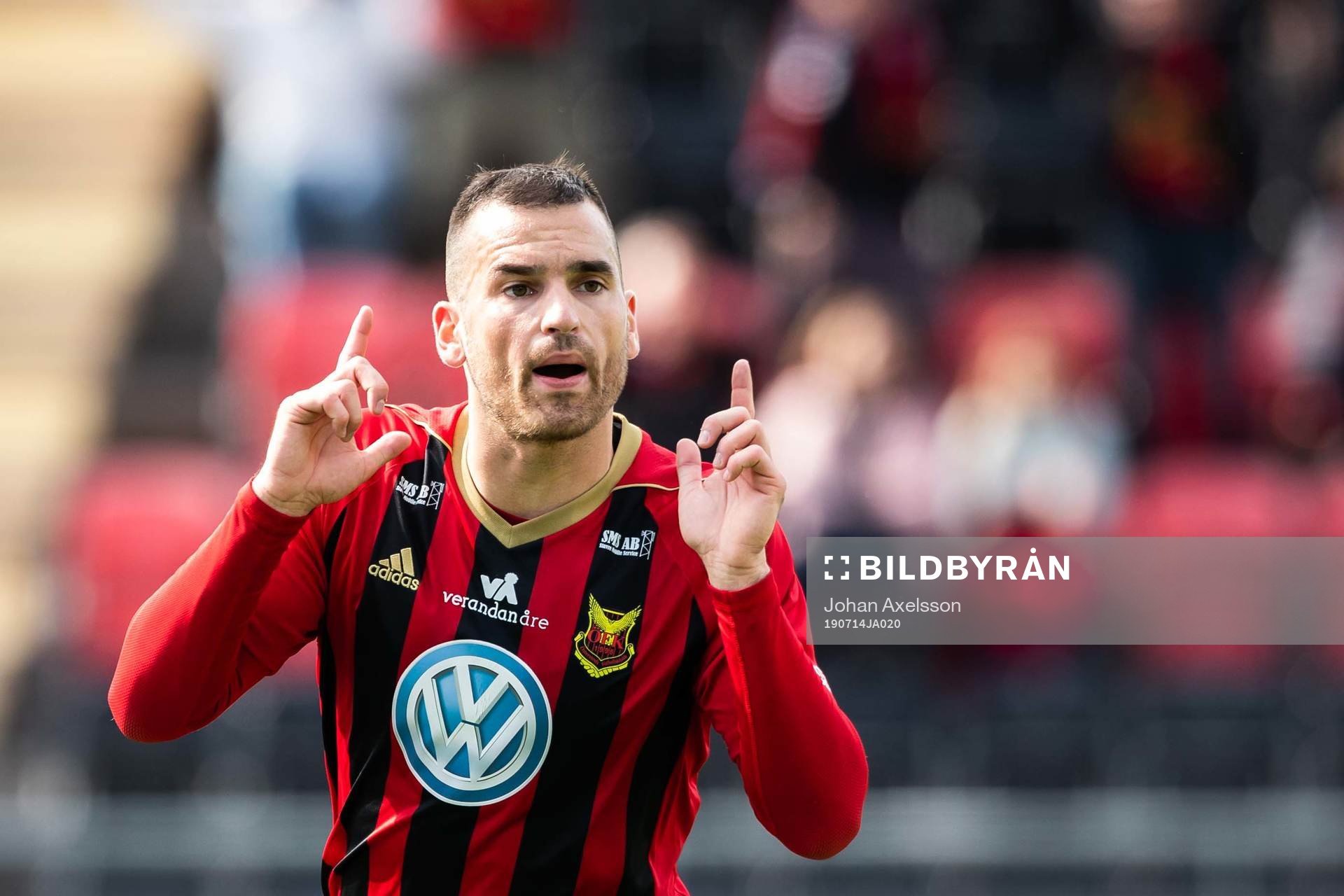Östersunds Dino Islamovic jublar