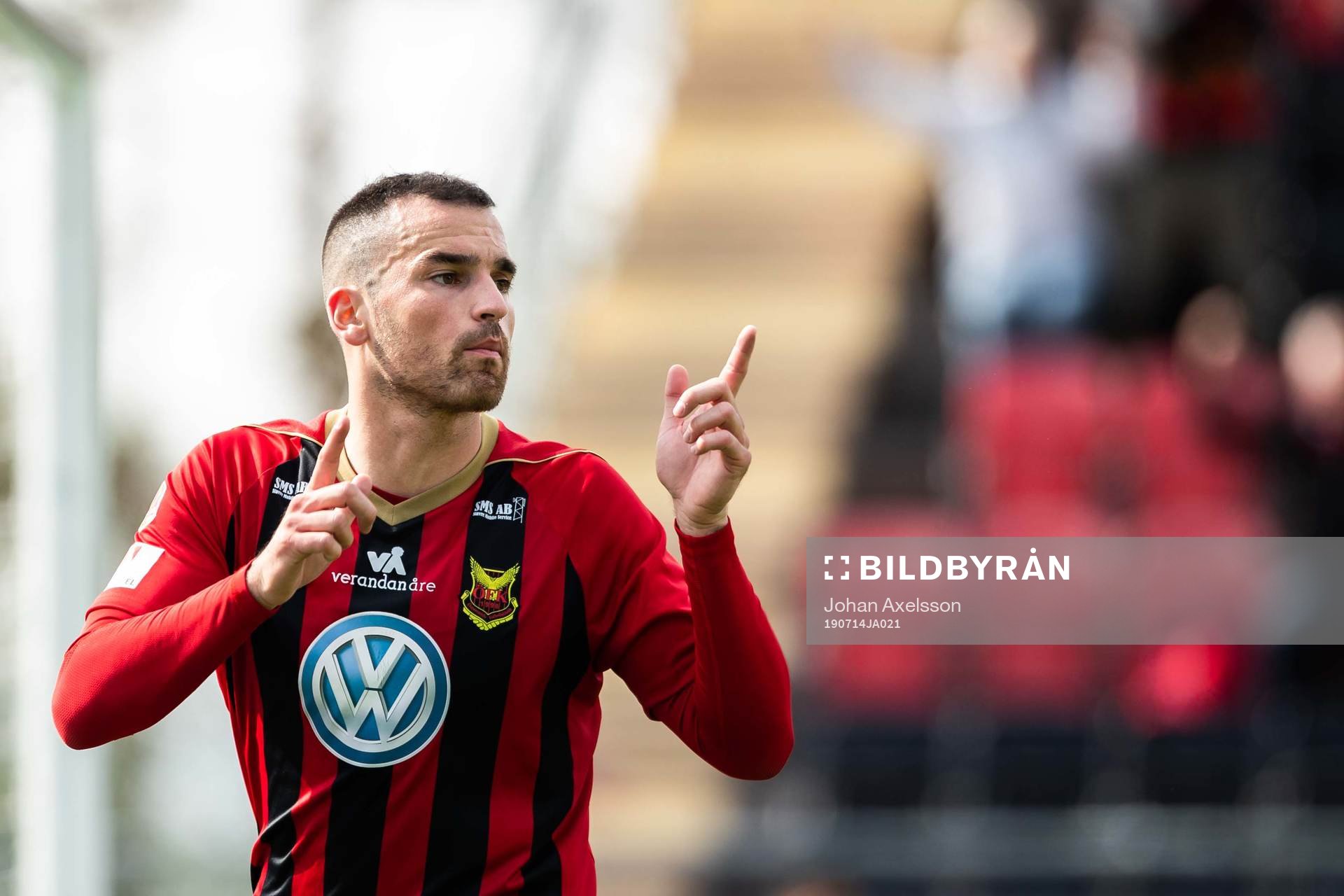 Östersunds Dino Islamovic jublar