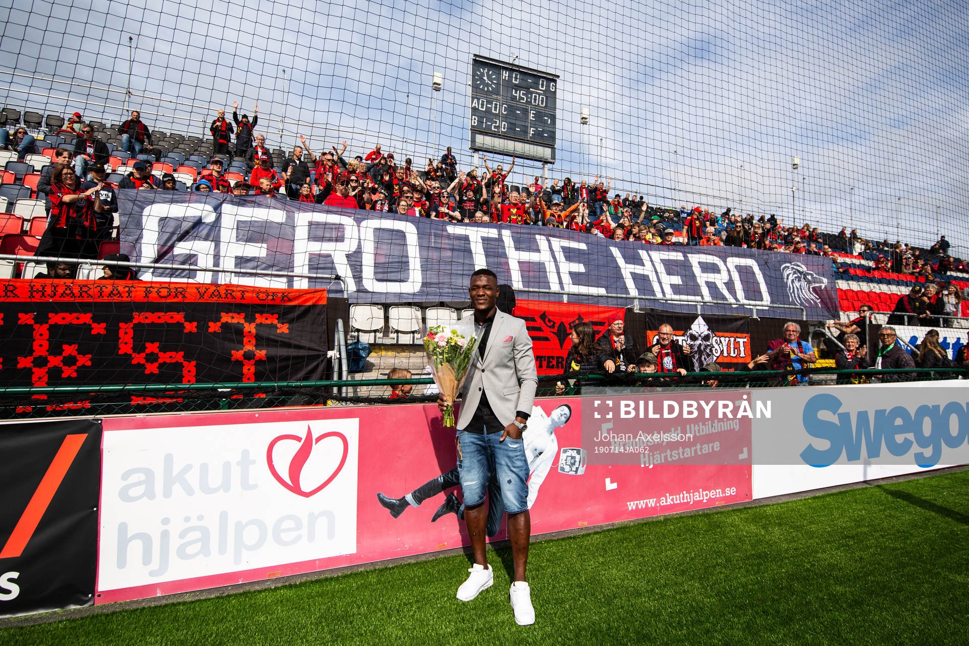 Östersunds Alhaji Gero avtackas