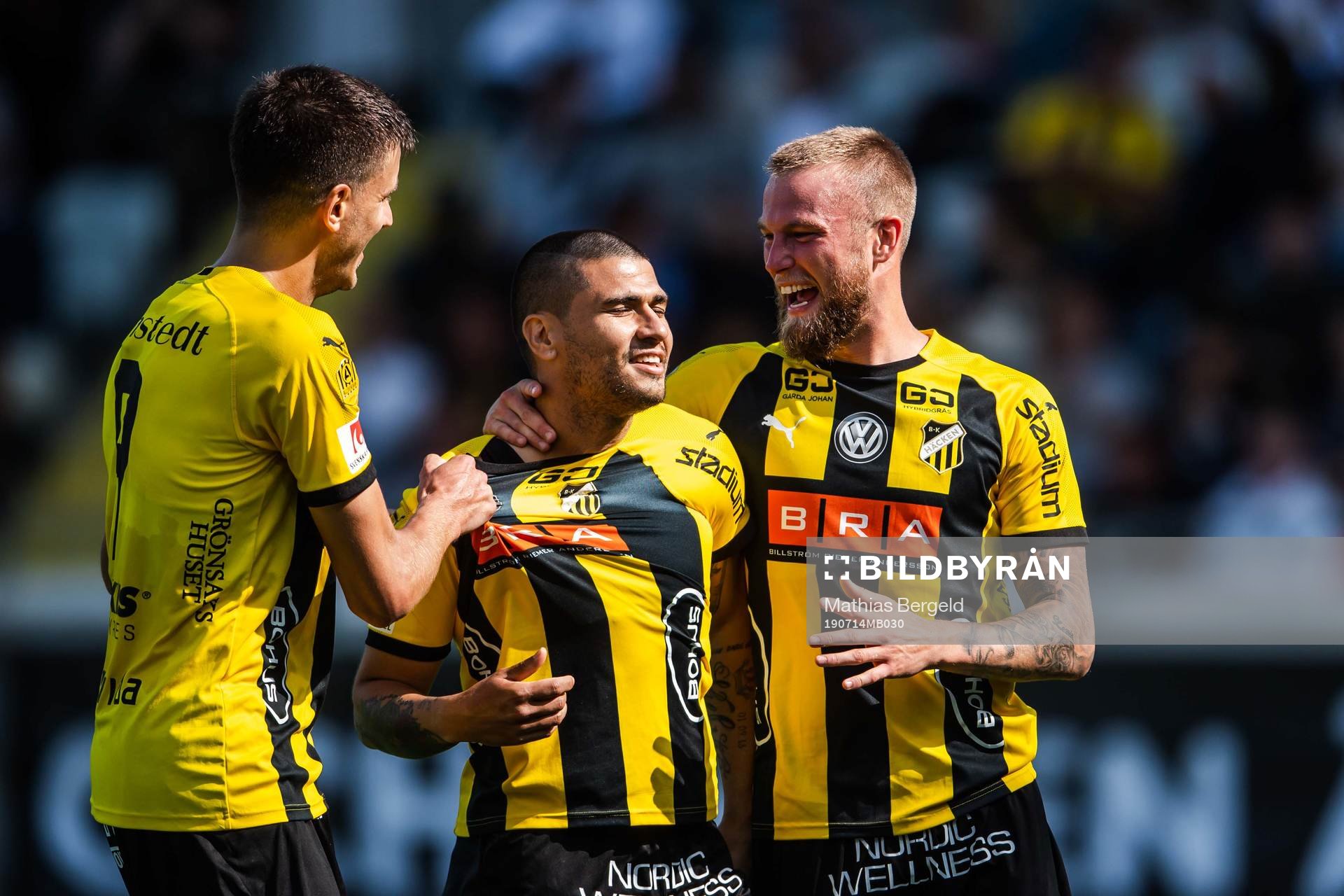 Häckens, Paulinho och Alexander Faltsetas jublar