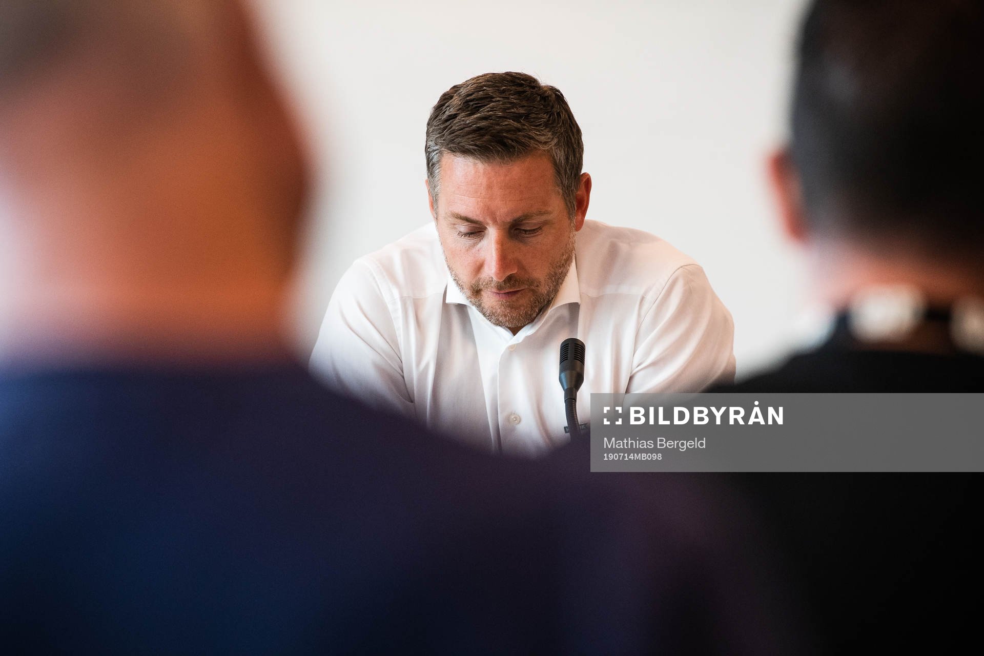 Örebros tränare Axel Kjäll på presskonferensen