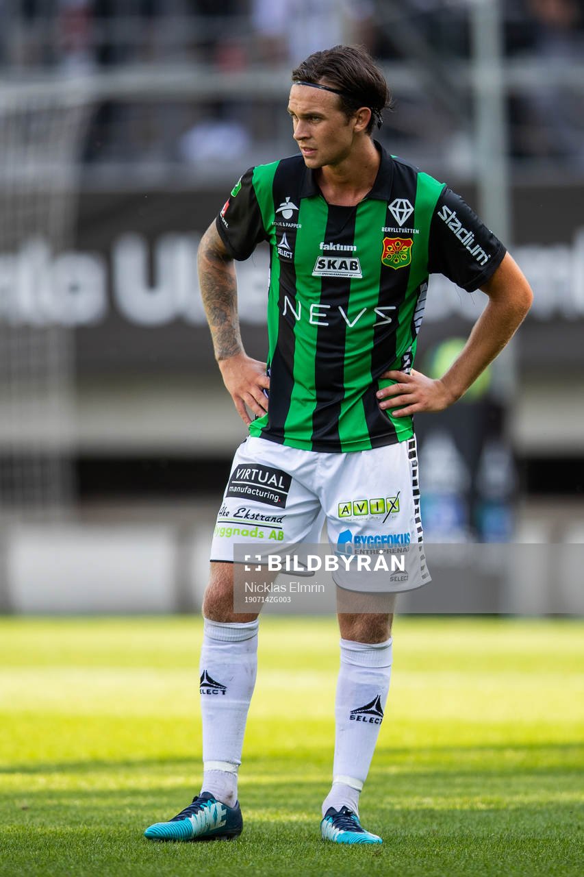  GAIS Rasmus Rosenqvist  under fotbollsmatchen i Superettan mellan GAIS och Dalkurd den 14 juli 2019 i Göteborg.