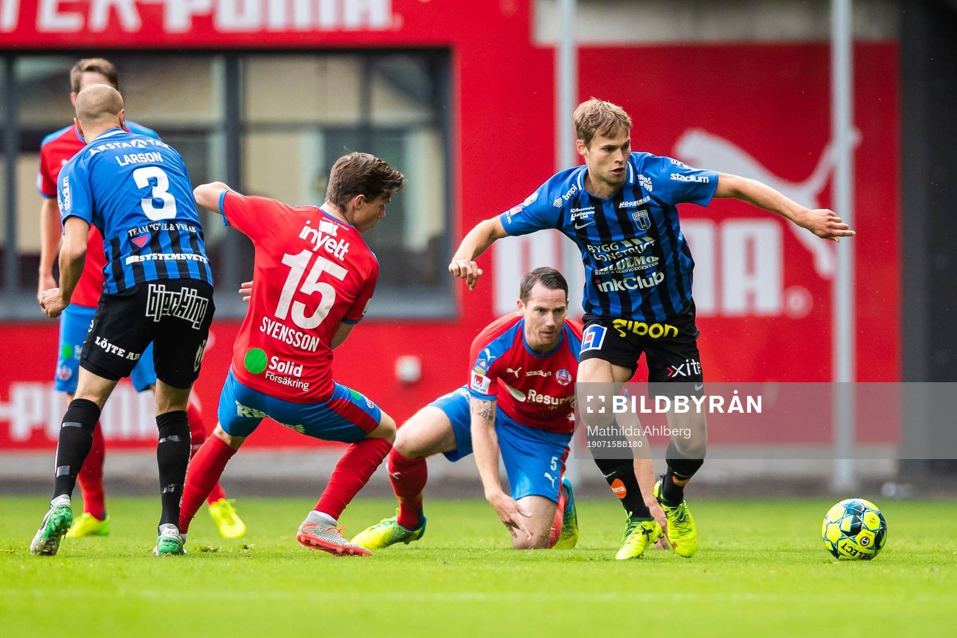 Sirius Sam Lundholm mot Helsingborgs Max Svensson och Johan