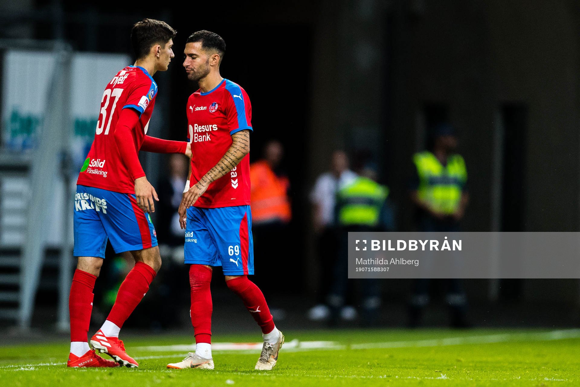 Helsingborgs Armin Gigovic och David Boysen