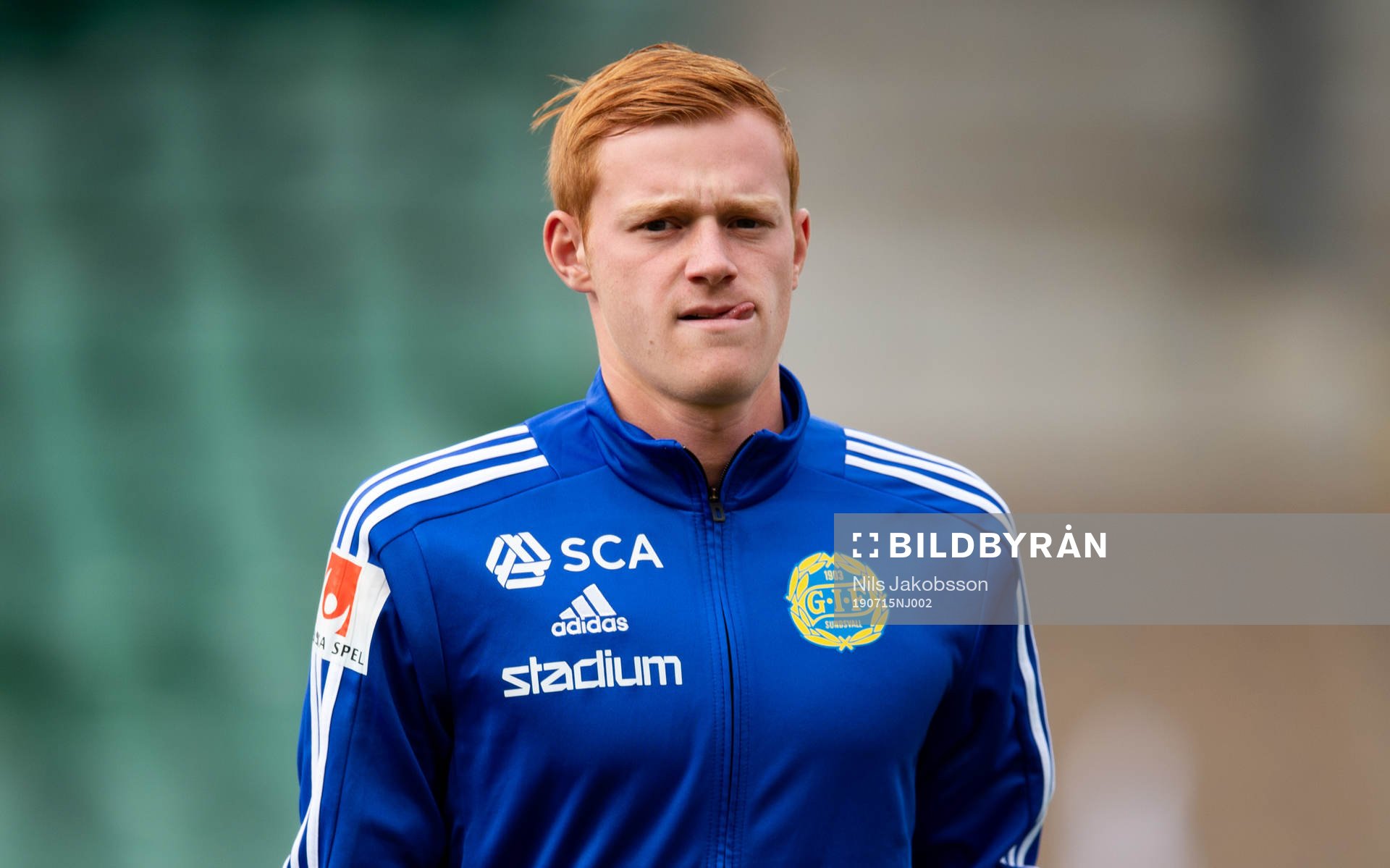 Sundsvalls målvakt Filip Widén under fotbollsmatchen i Allsvenskan mellan GIF Sundsvall och Hammarby den 15 juli 2019 i Sundsvall.