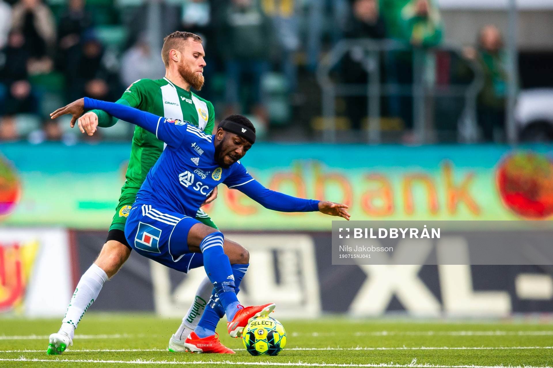 Hammarbys David Fällman och Sundsvalls Chidi Dauda Omeje