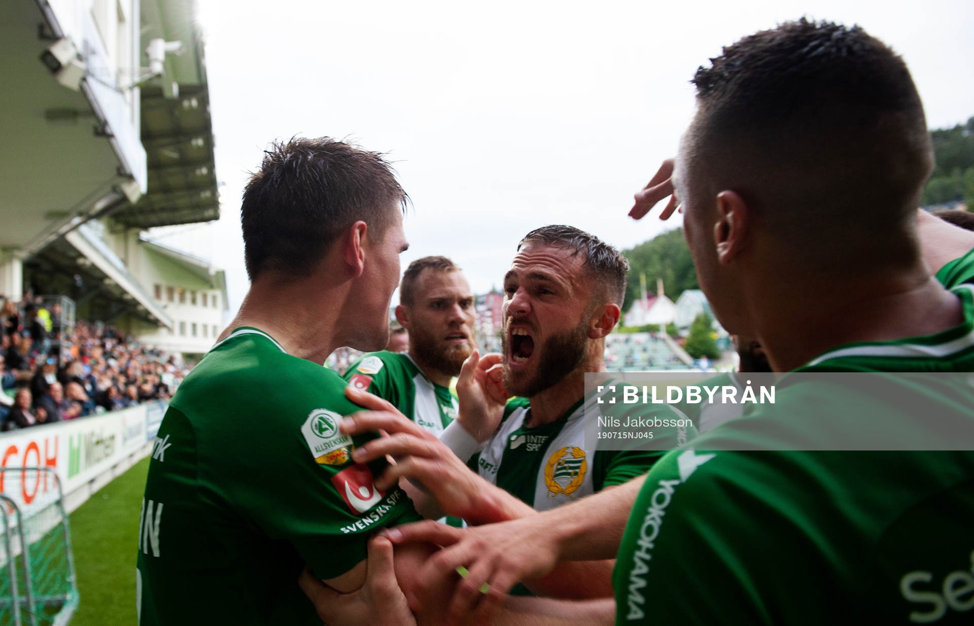 Hammarbys Vidar Örn Kjartansson och Mats Solheim jublar