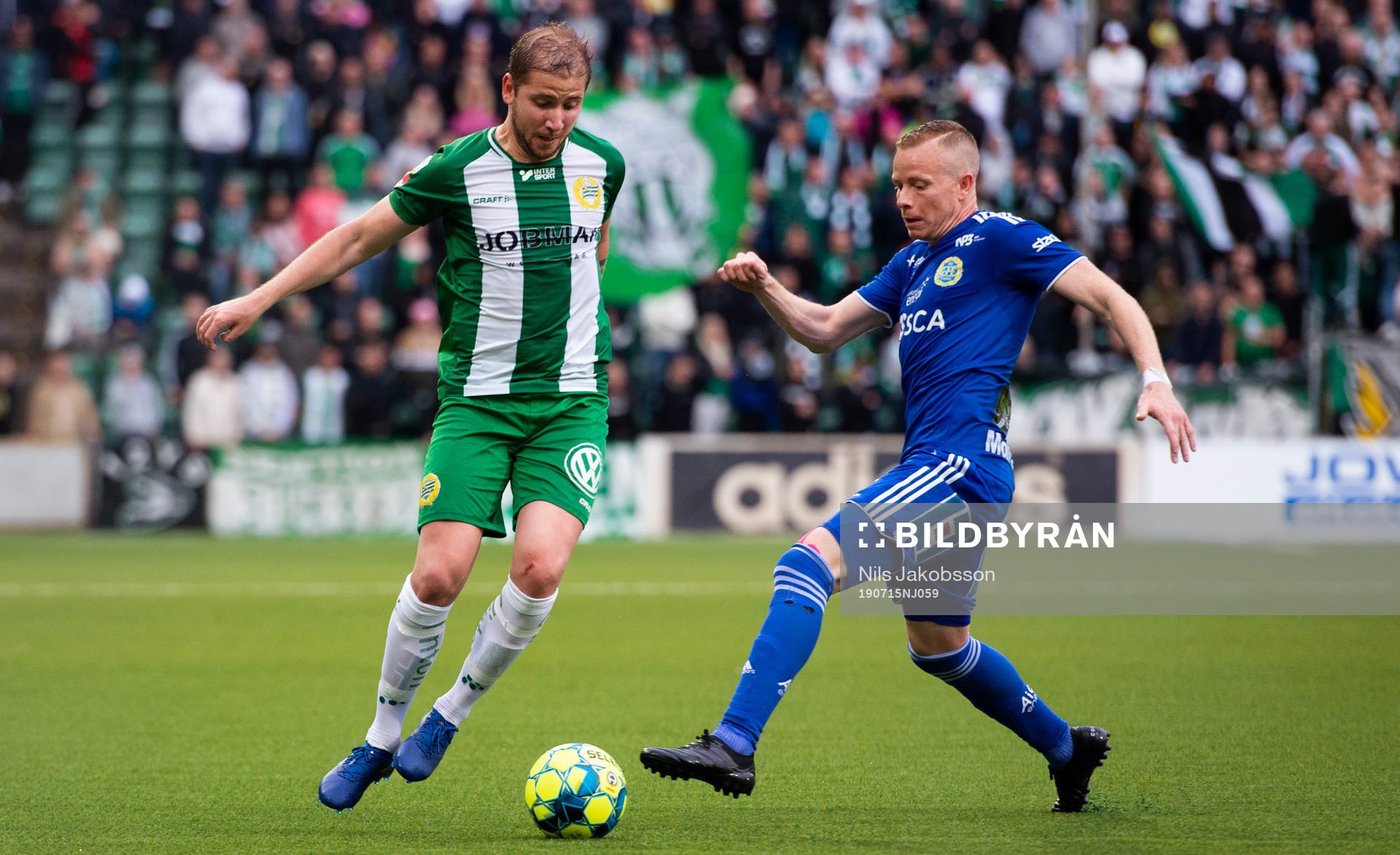 Hammarbys Darijan Bojanic och Sundsvalls Tobias Eriksson