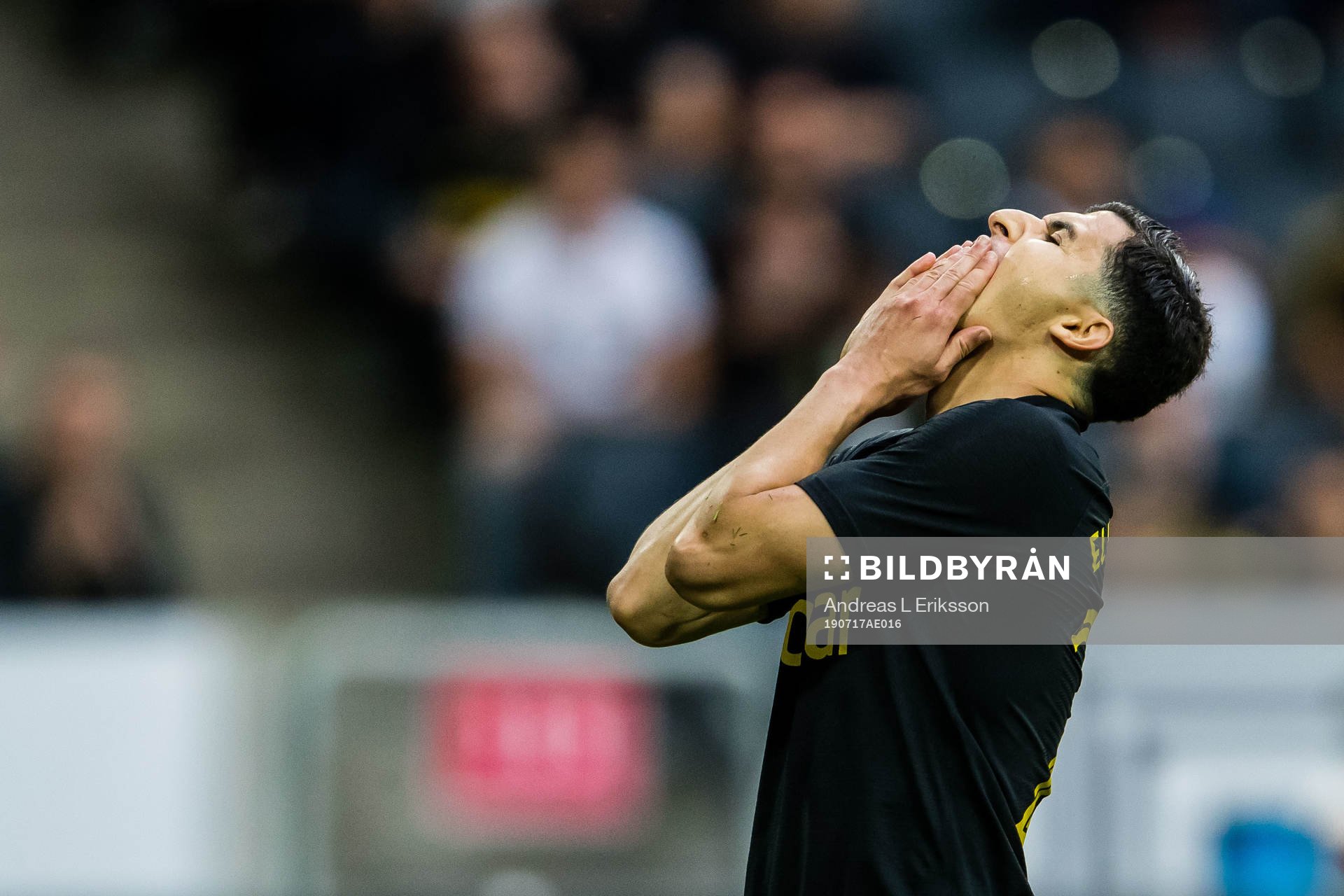 Tarik Elyounoussi of AIK looks dejected