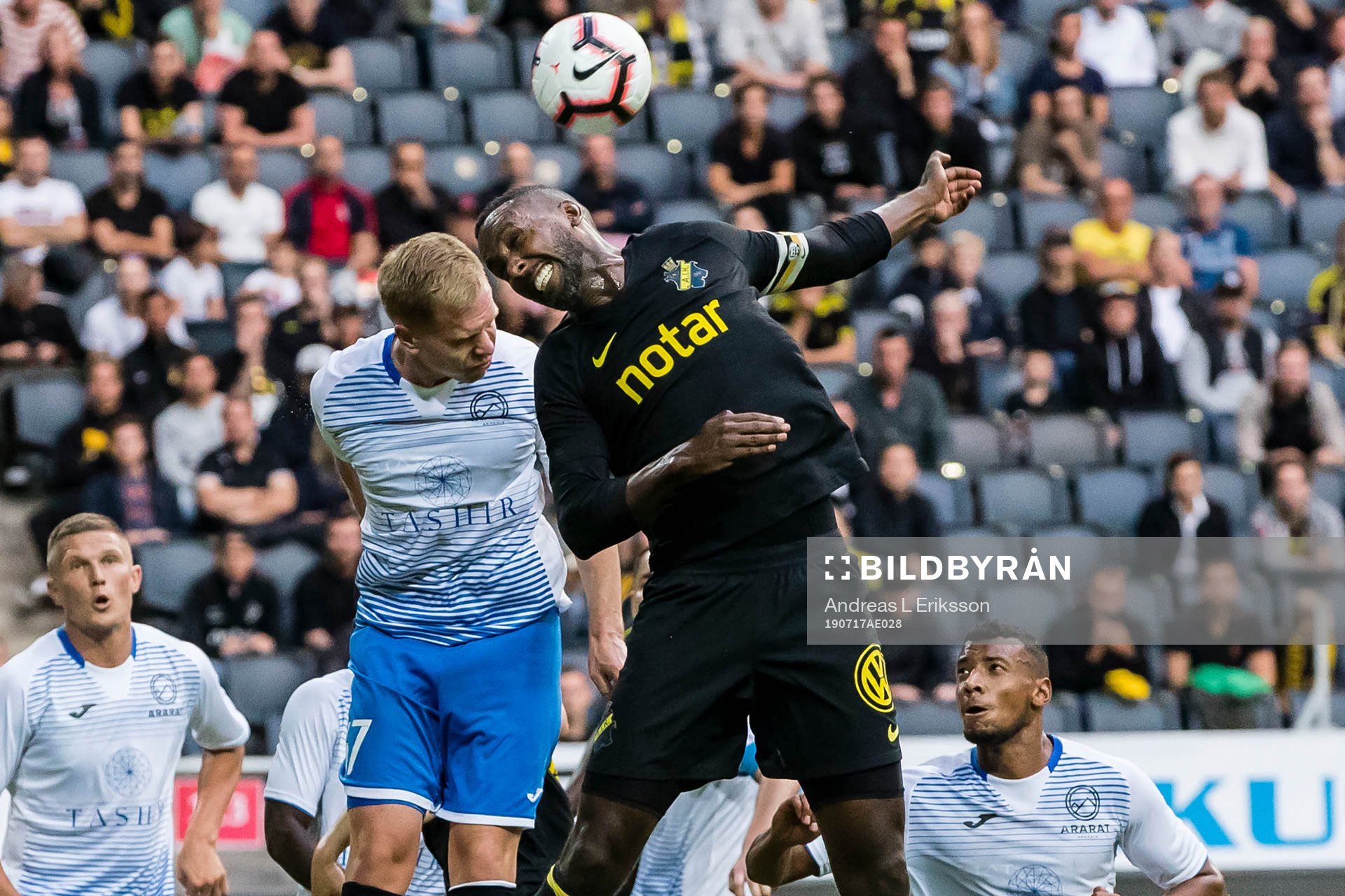 Ilja Antonov of Ararat-Armenia and Henok Goitom of AIK