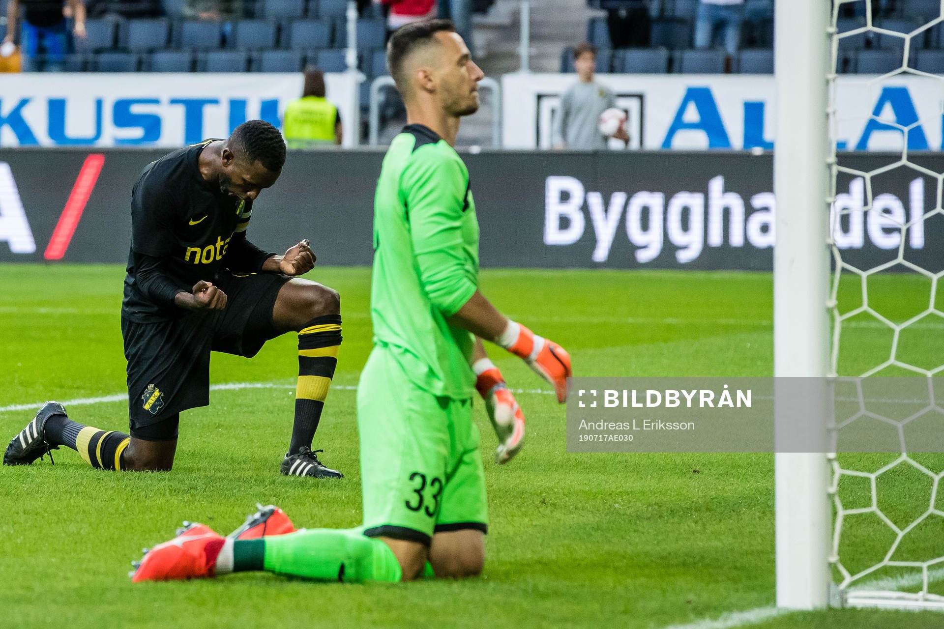 Henok Goitom of AIK celebrates