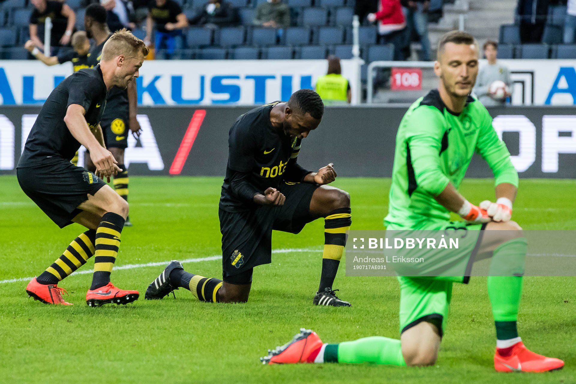 Henok Goitom of AIK celebrates