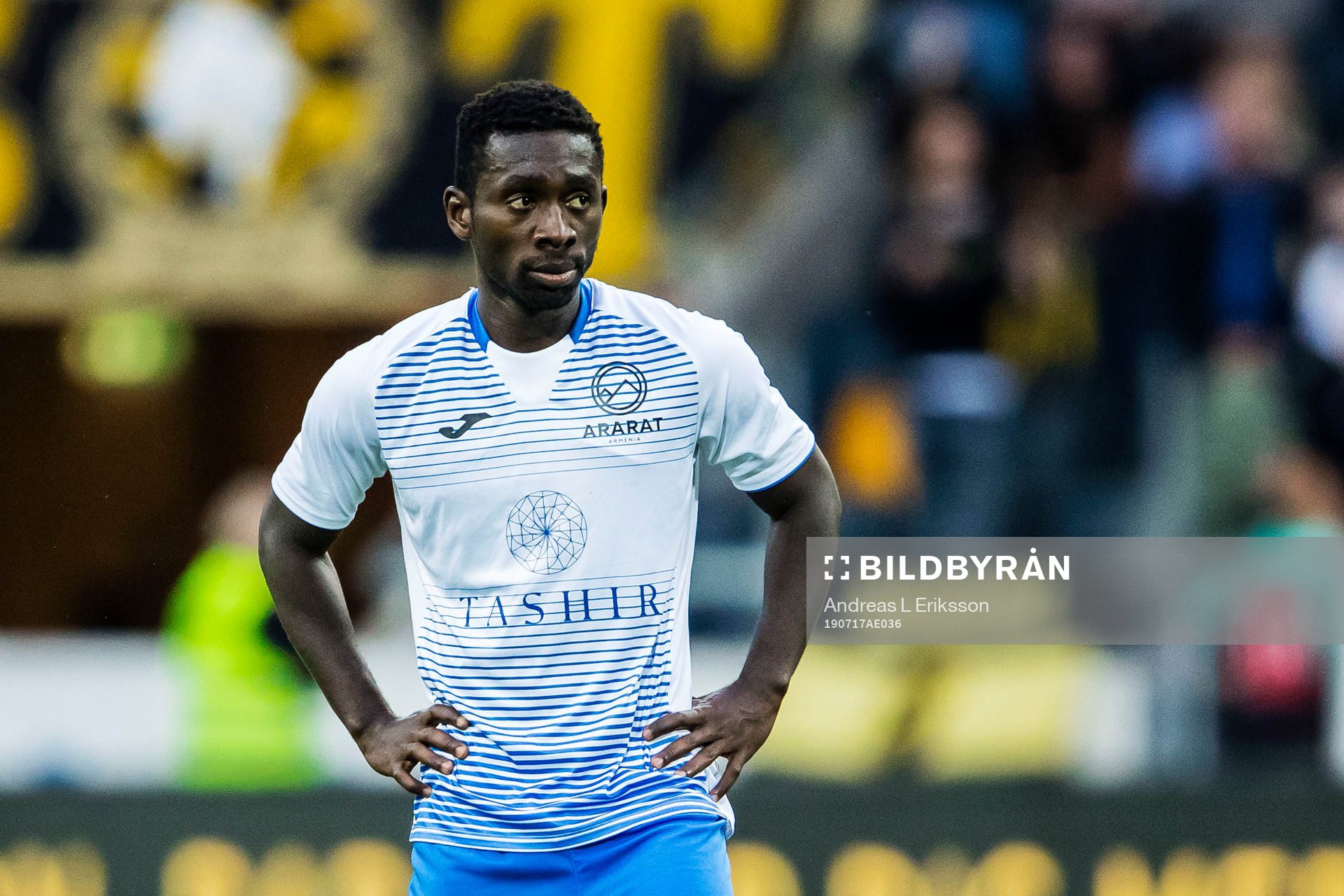 Kasse Alphonse Kodjo of Ararat-Armenia looks dejected