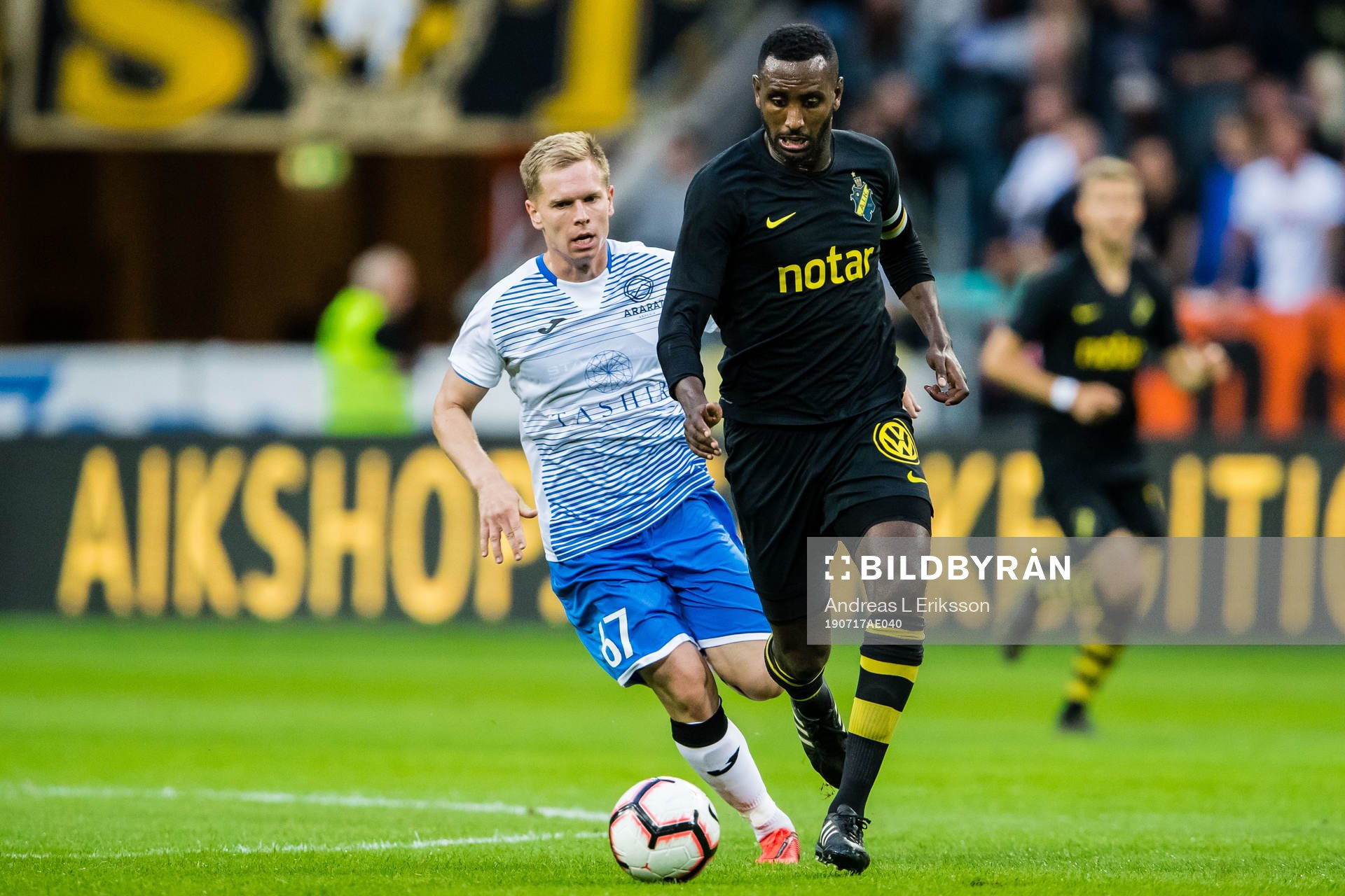 Ilja Antonov of Ararat-Armenia and Henok Goitom of AIK