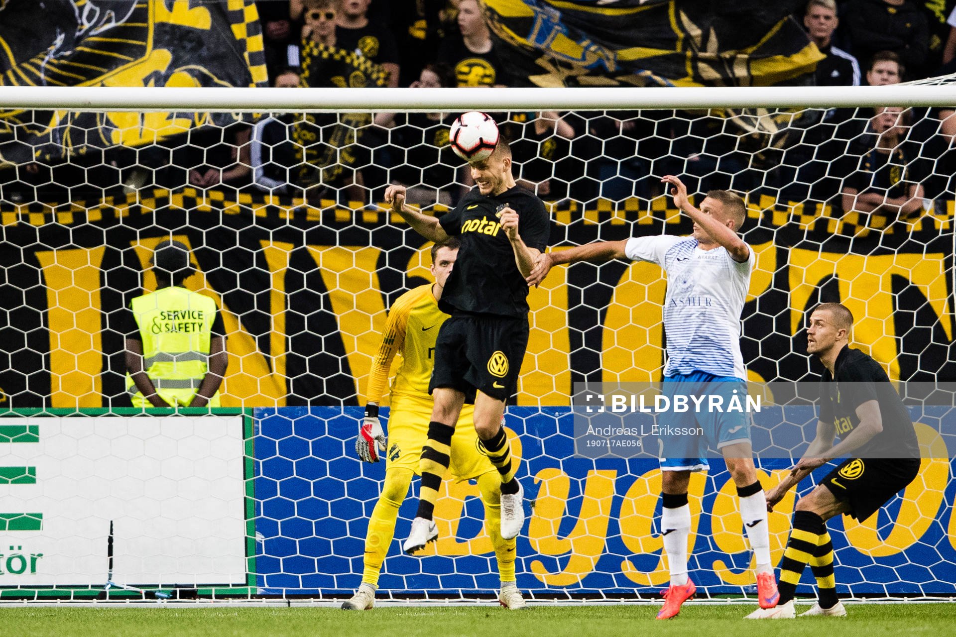 Karol Mets of AIK clears the ball