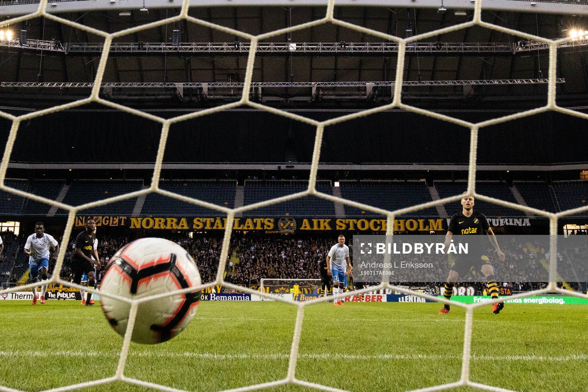Sebastian Larsson of AIK with a penalty kick