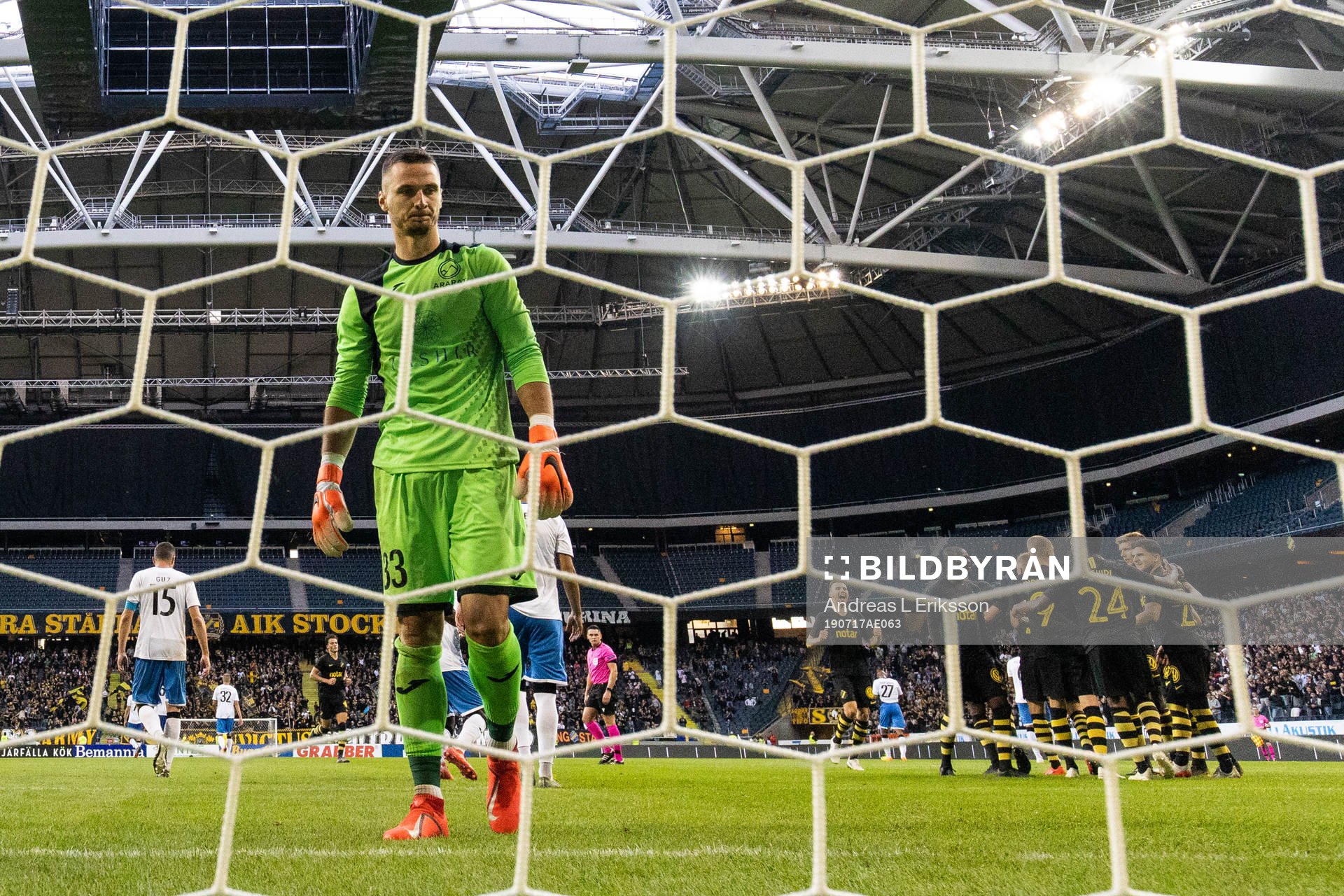 Goalkeeper Dmitri Abakumov of Ararat-Armenia looks dejected