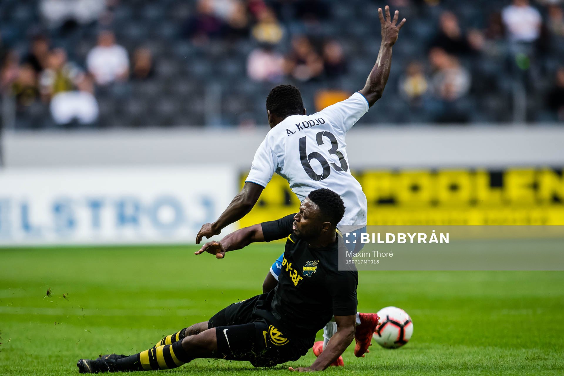 KChinedu Obasi of AIK and Kasse Alphonse Kodjo of