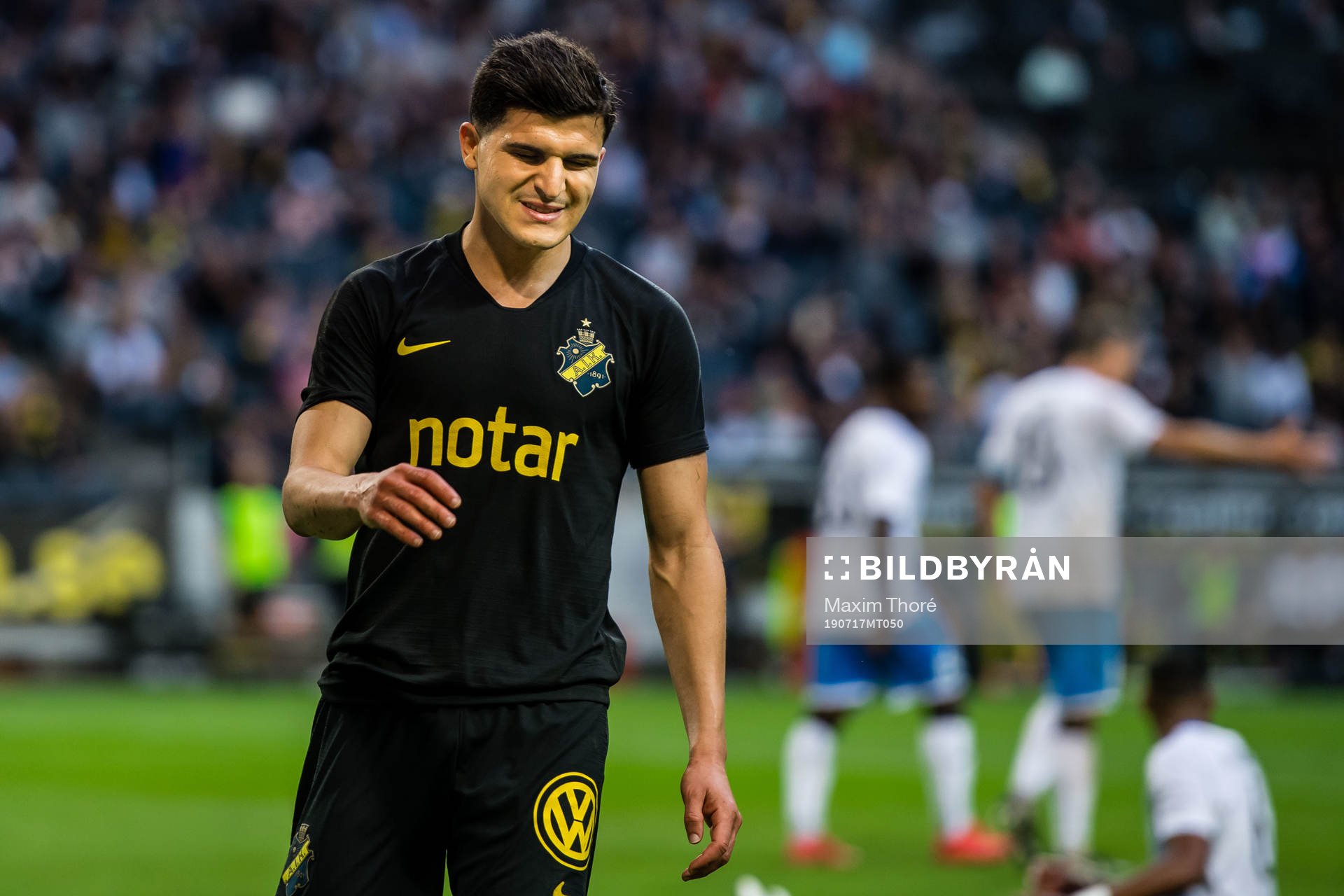 Tarik Elyounoussi of AIK looks dejected