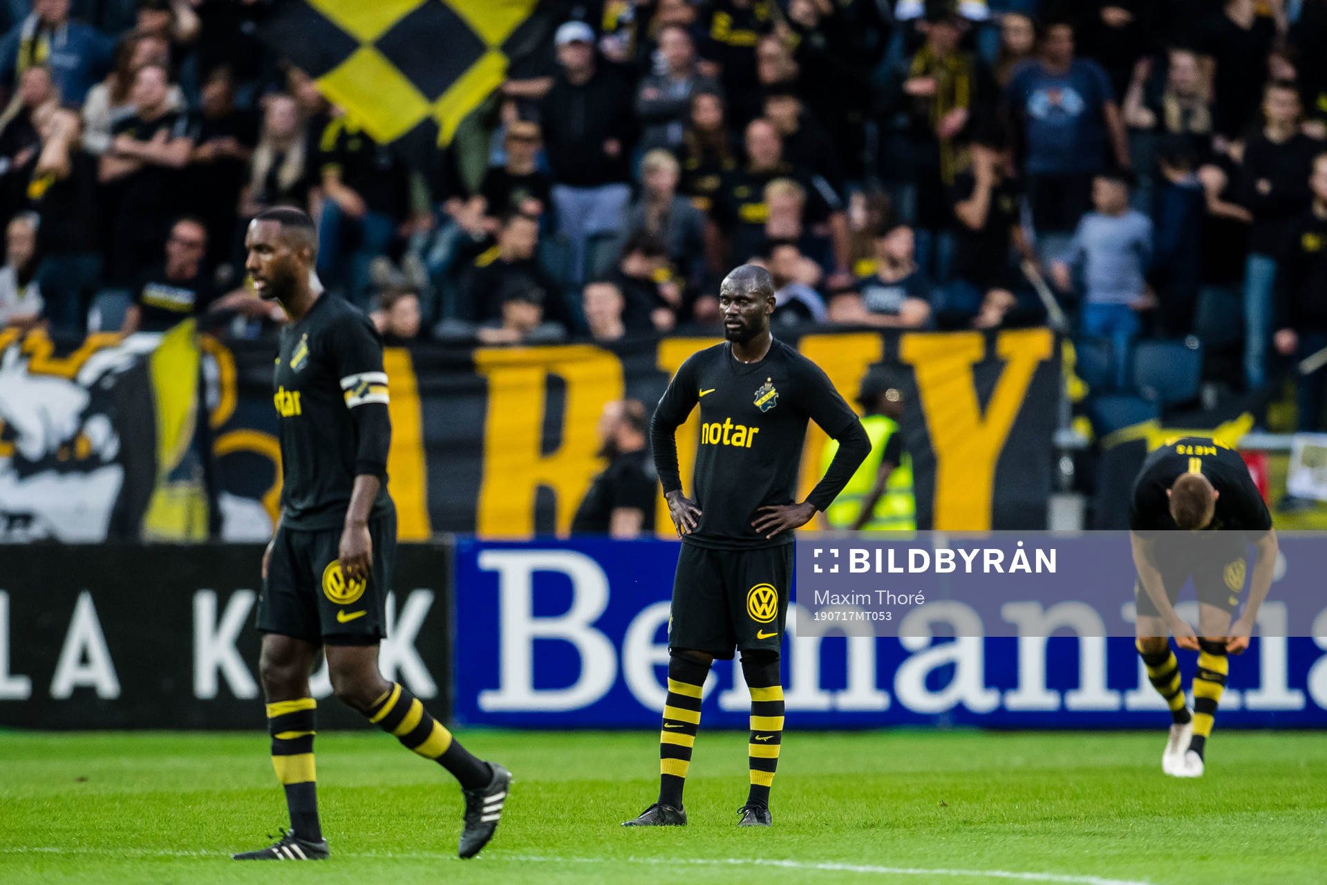 Players of AIK looks dejected