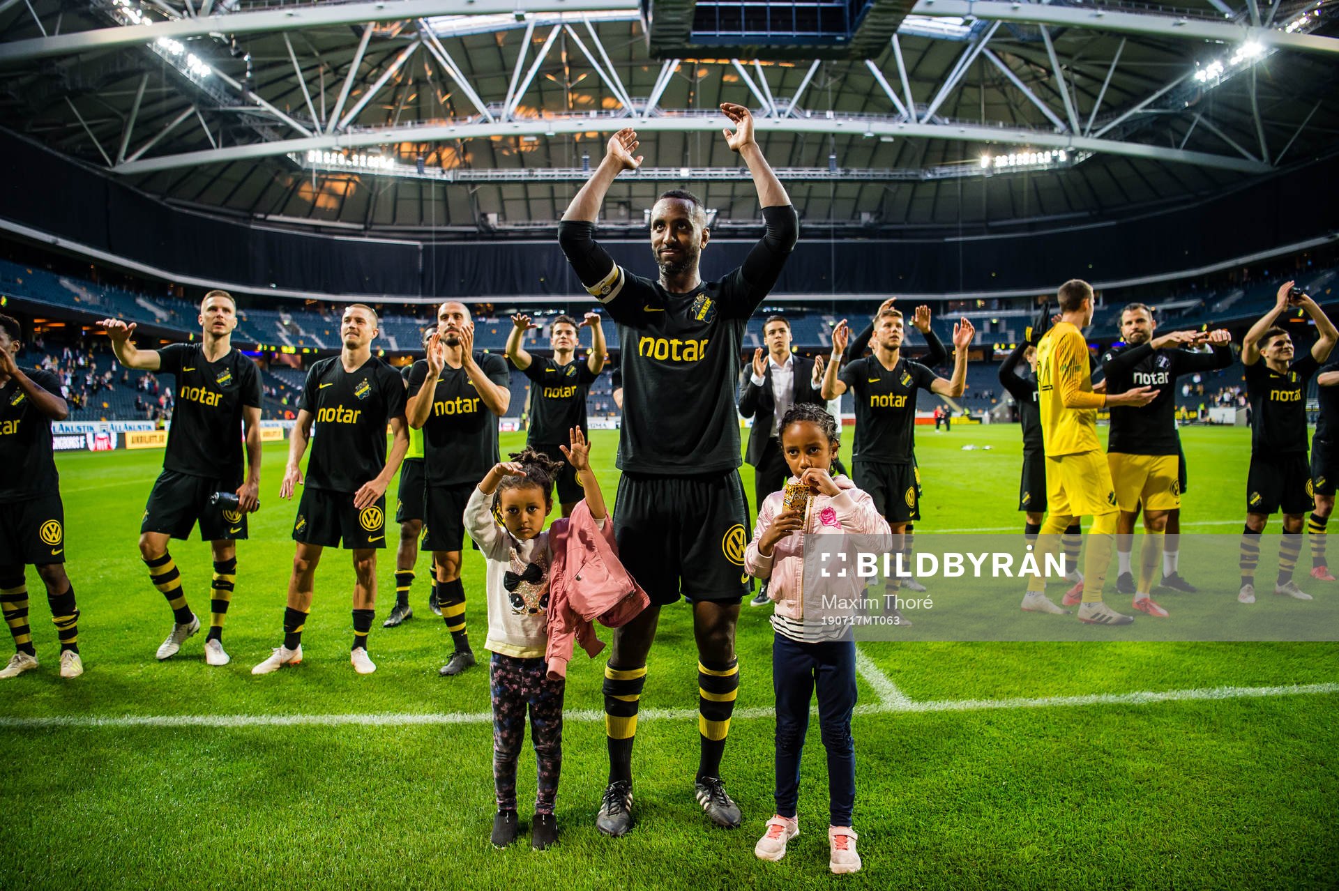 Henok Goitom of AIK celebrates