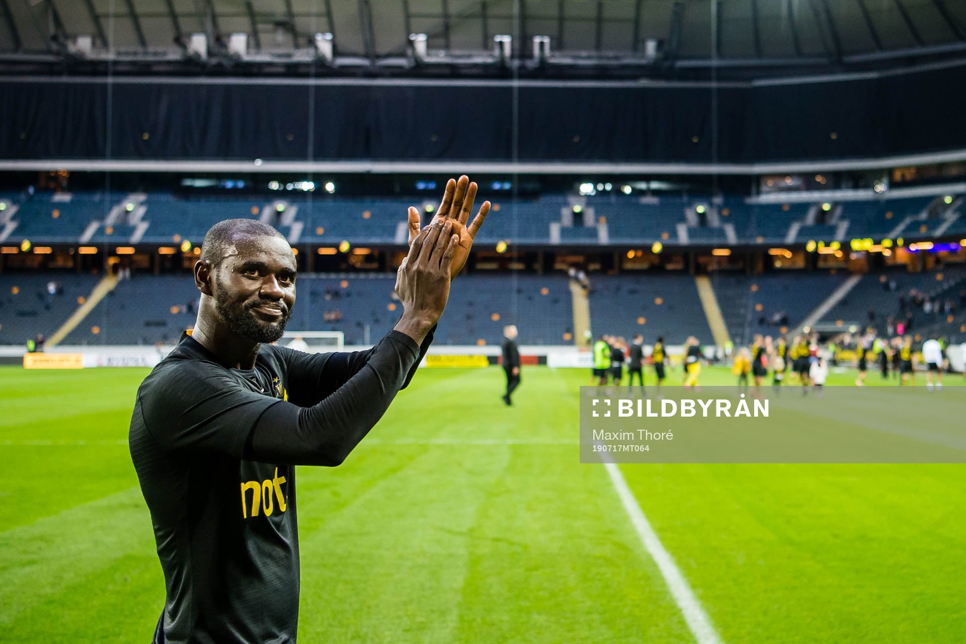 Enoch Kofi Adu of AIK celebrates