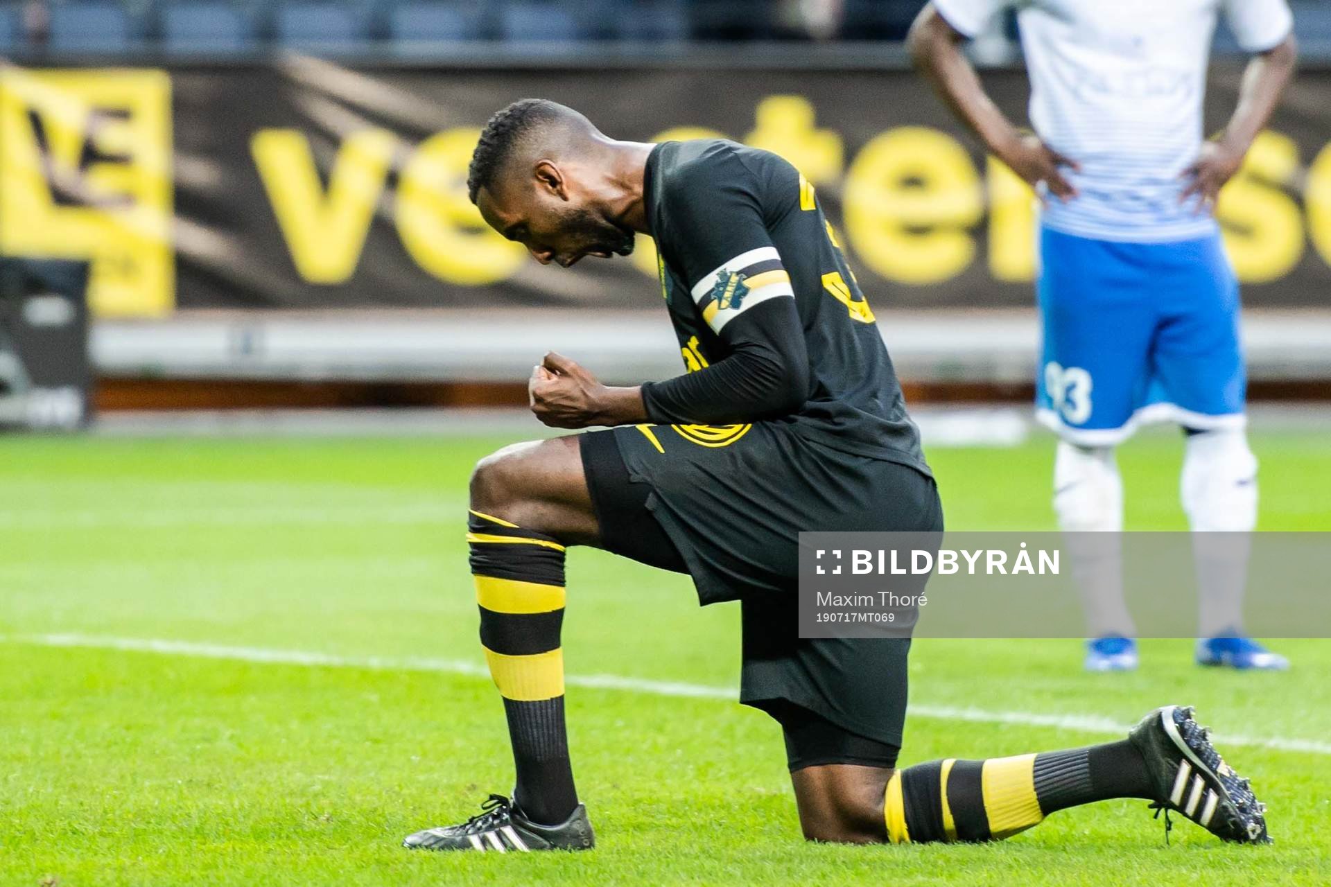 Henok Goitom of AIK celebrates