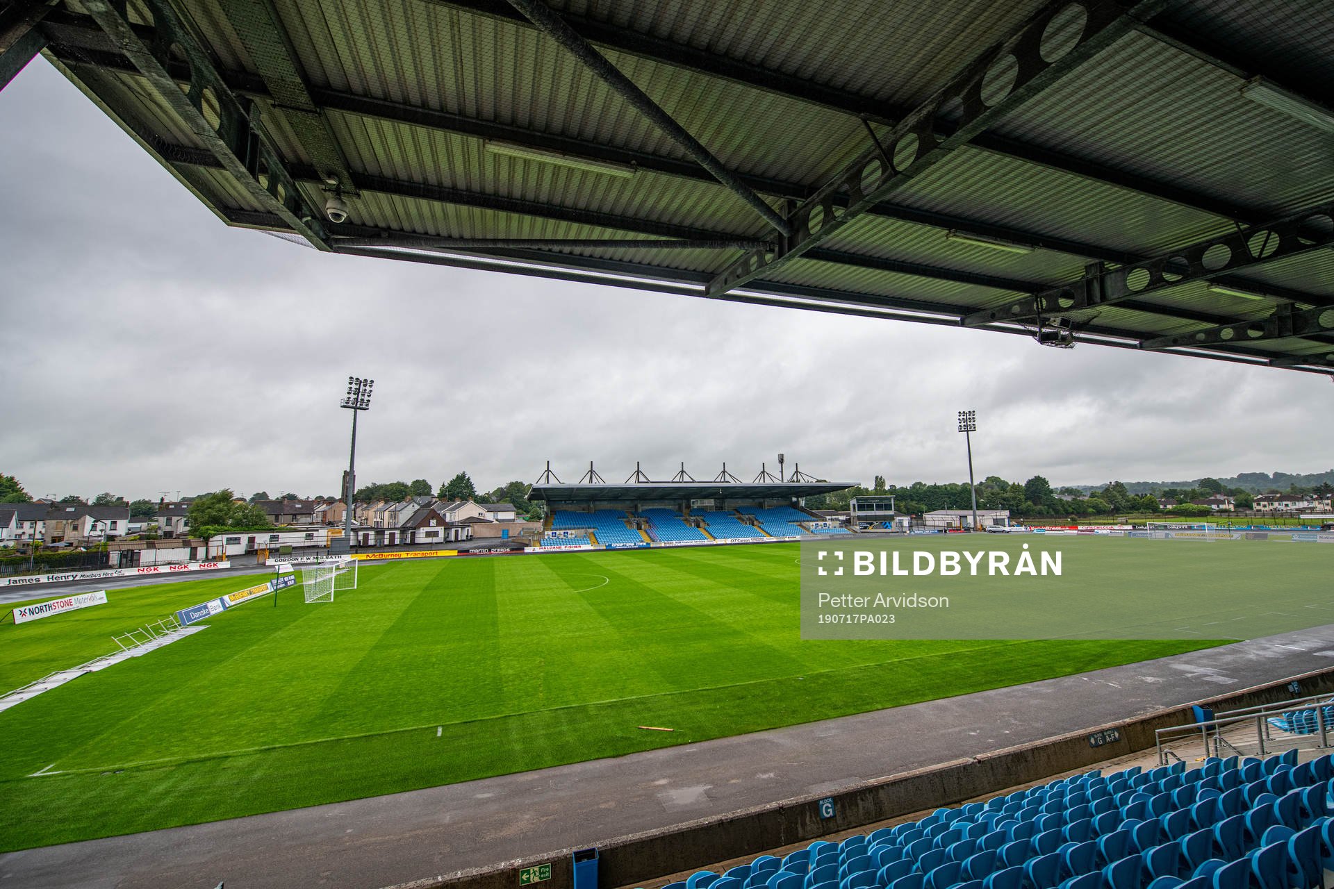 General view of the Ballymena Showgrounds prior to a