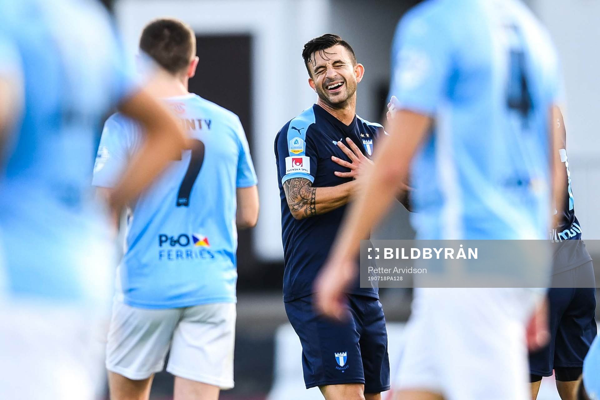 Behrang Safari of Malmö FF celebrates