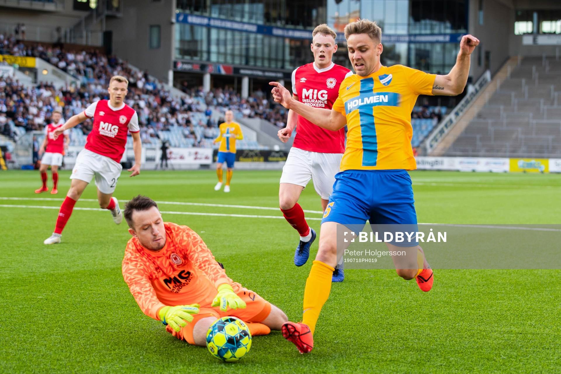 Goalkeeper Brendan Clarke of St Patrick's and Christoffer