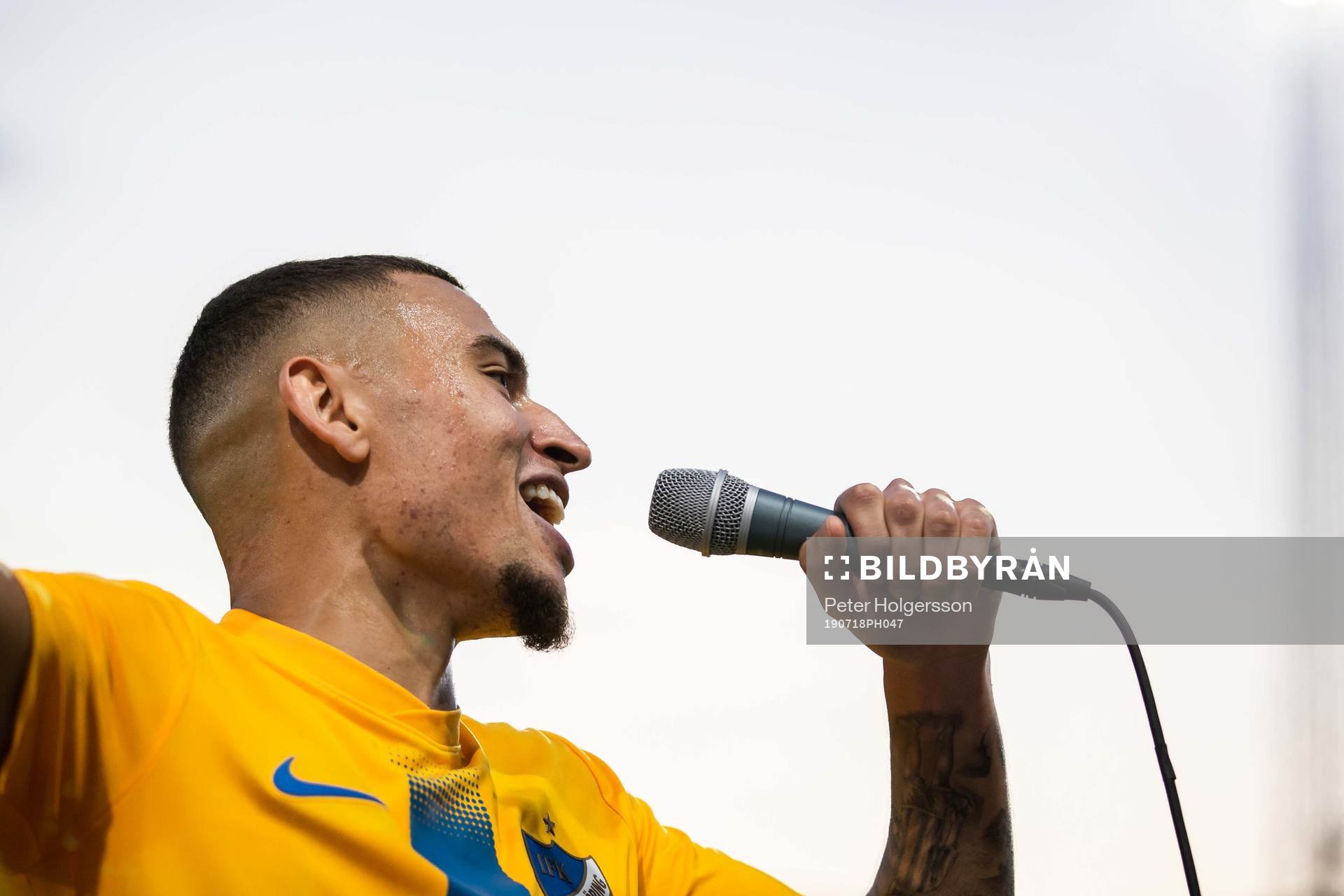 Jordan Larsson of IFK Norrköping celebrates