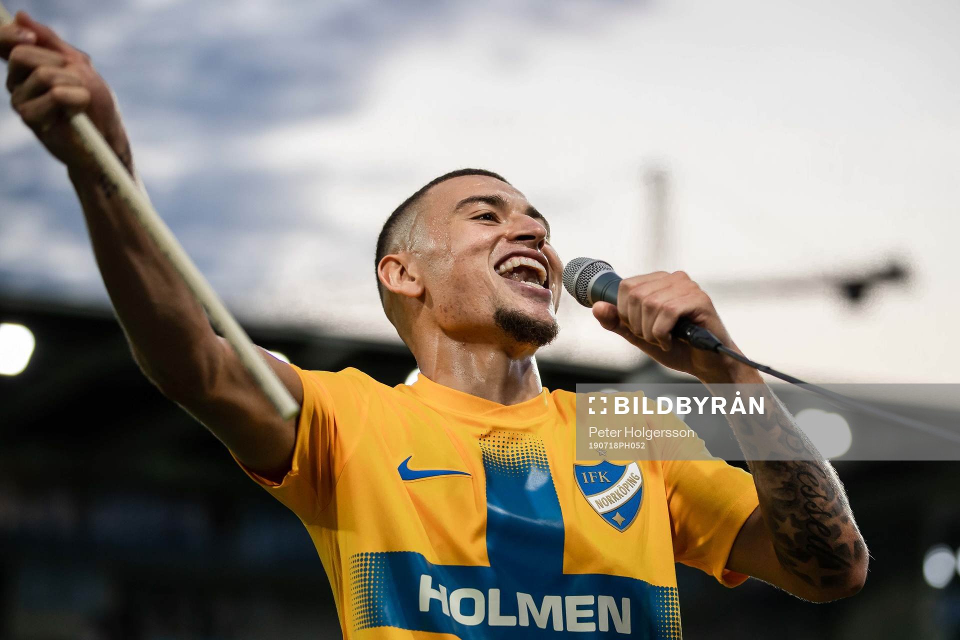 Jordan Larsson of IFK Norrköping celebrates