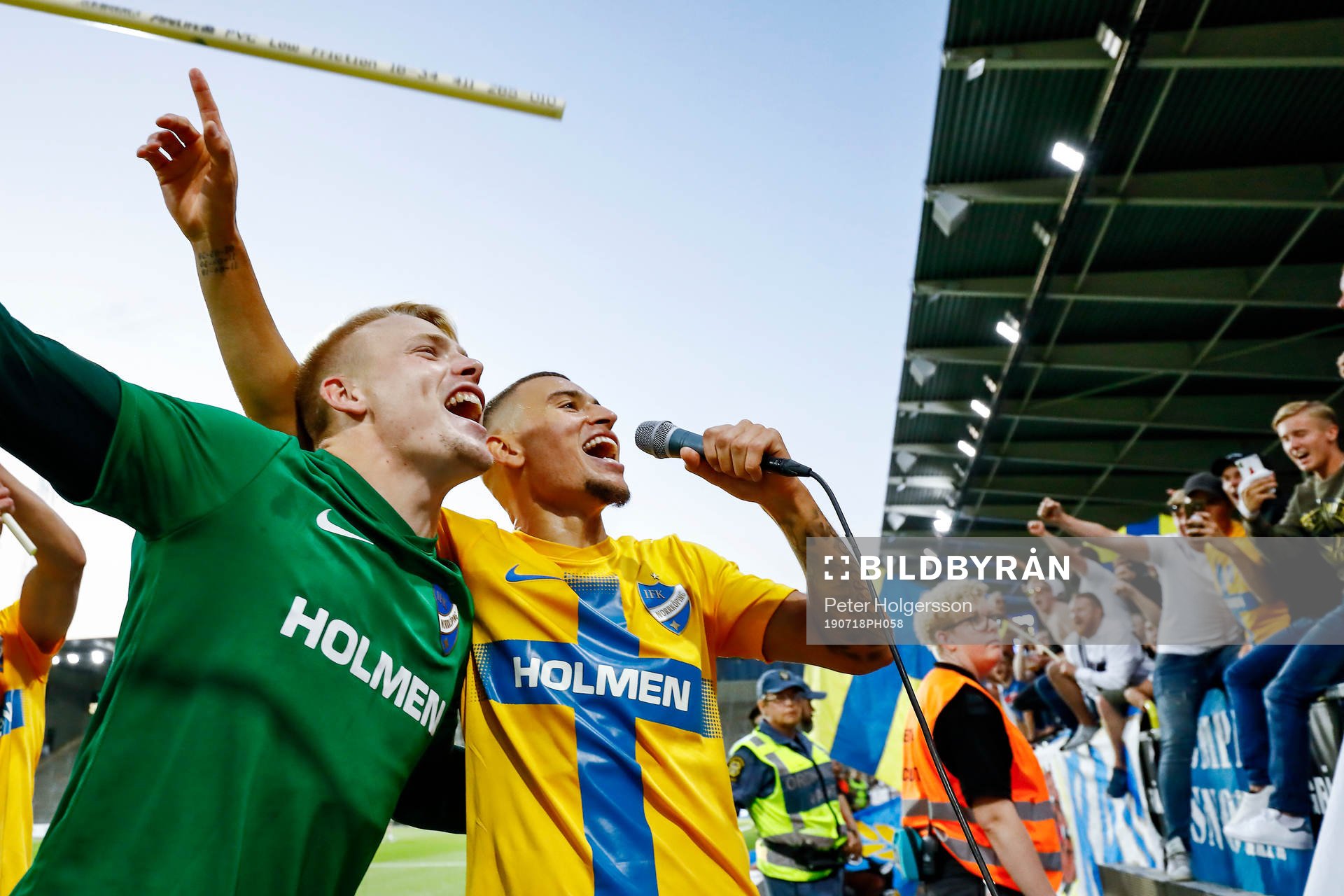 Isak Pettersson, goalkeeper of IFK Norrköping, and Jordan