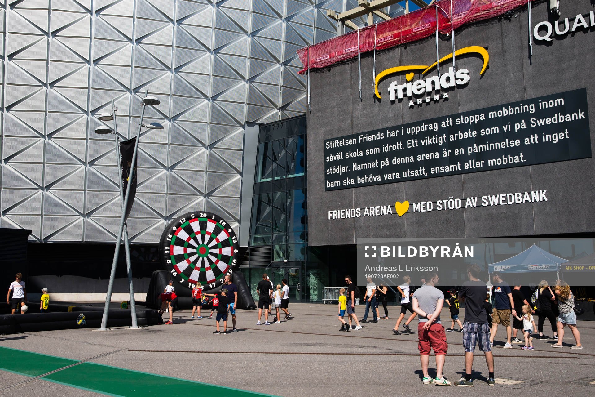 Exteriör av Friends Arena