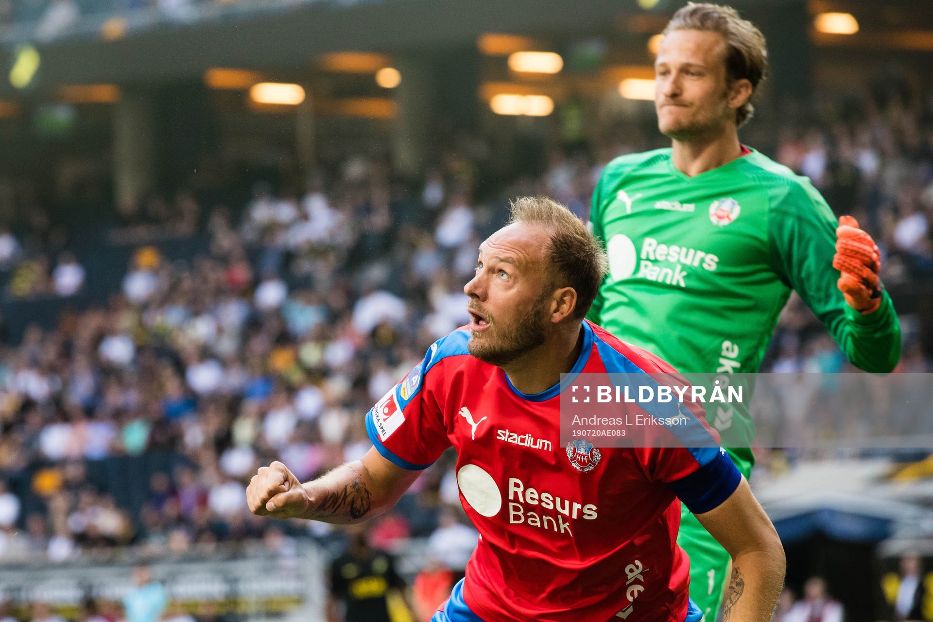 Helsingborgs Andreas Granqvist och målvakt Anders