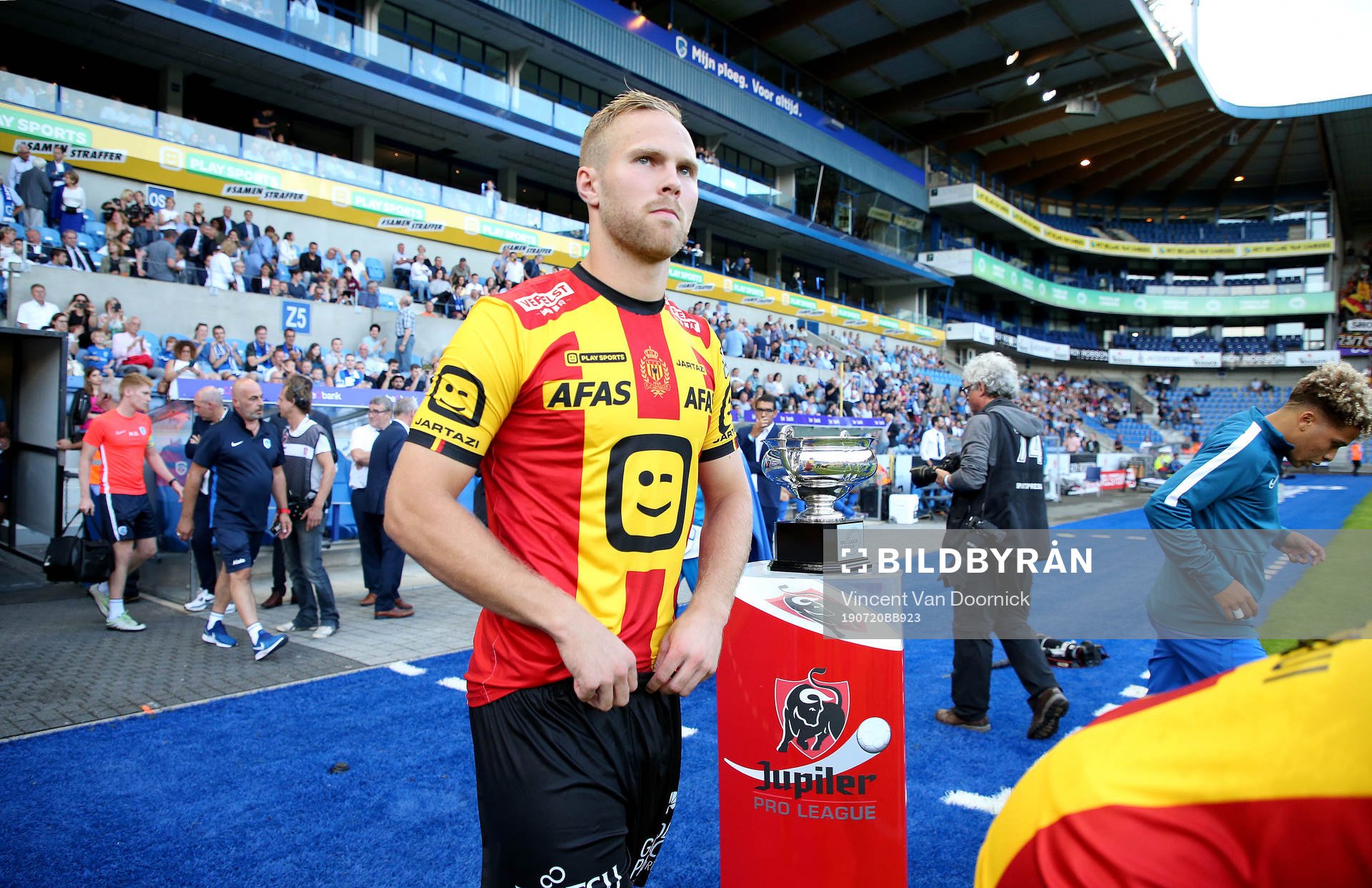 GENK, BELGIUM - JULY 20: Gustav Engvall of Kv Mechelen