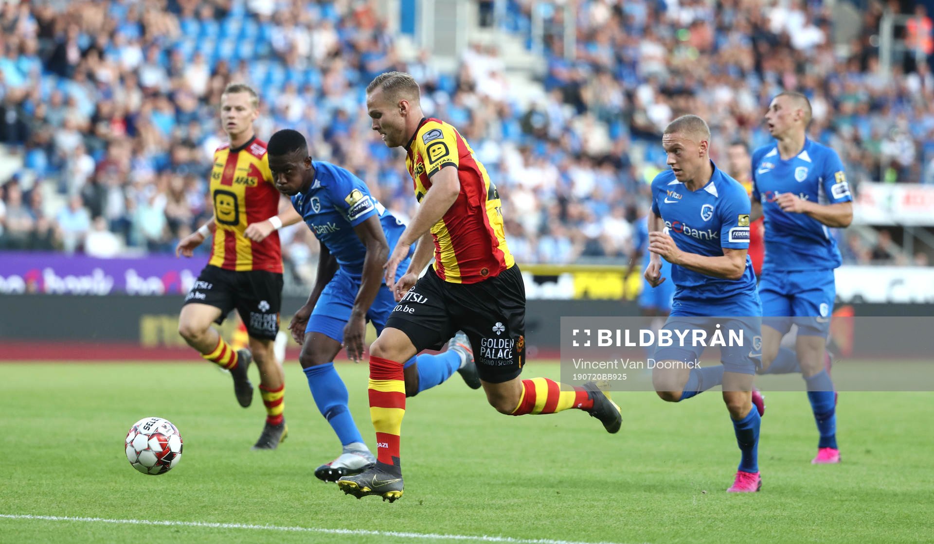 GENK, BELGIUM - JULY 20: Gustav Engvall of Kv Mechelen