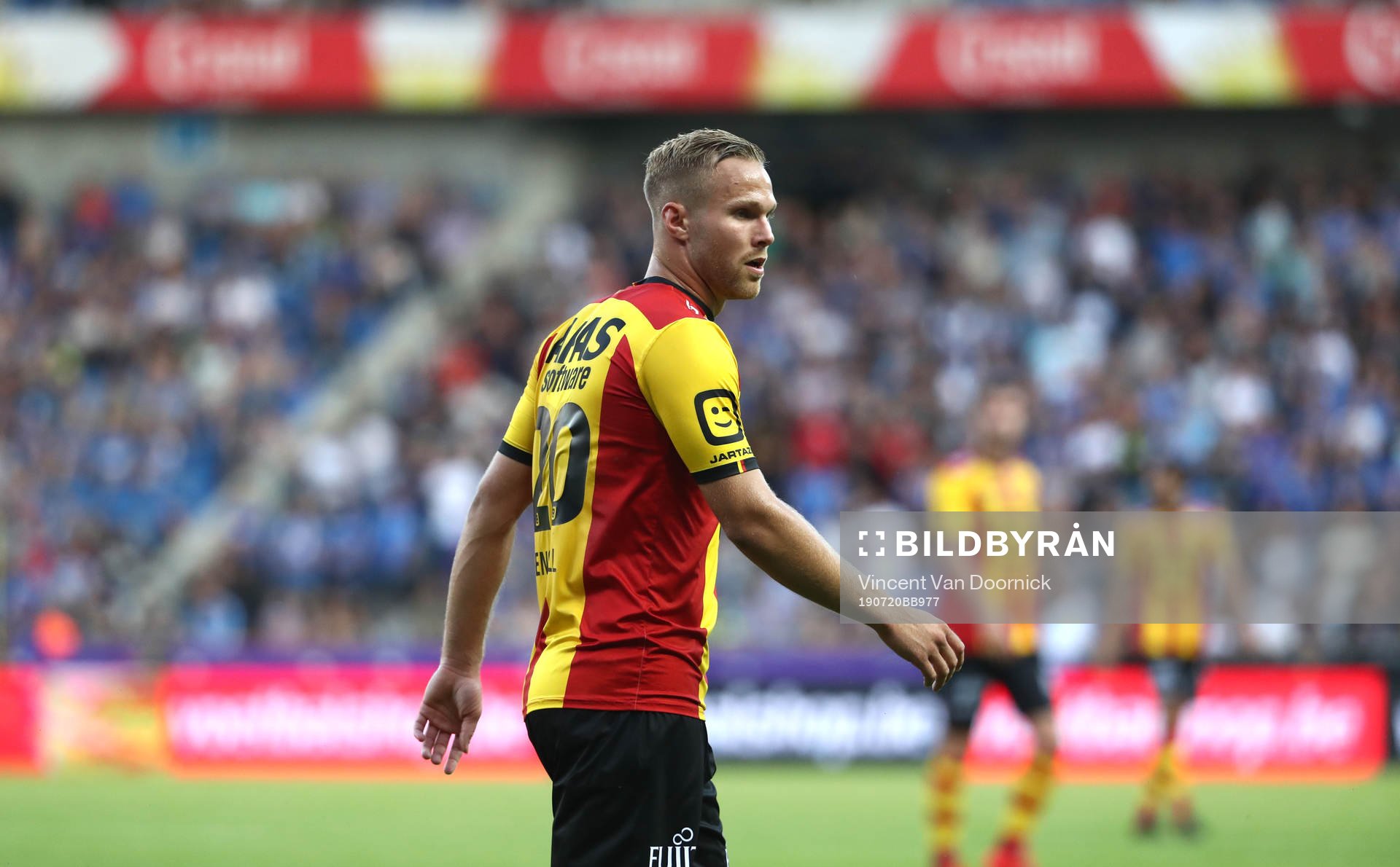 GENK, BELGIUM - JULY 20: Gustav Engvall of Kv Mechelen