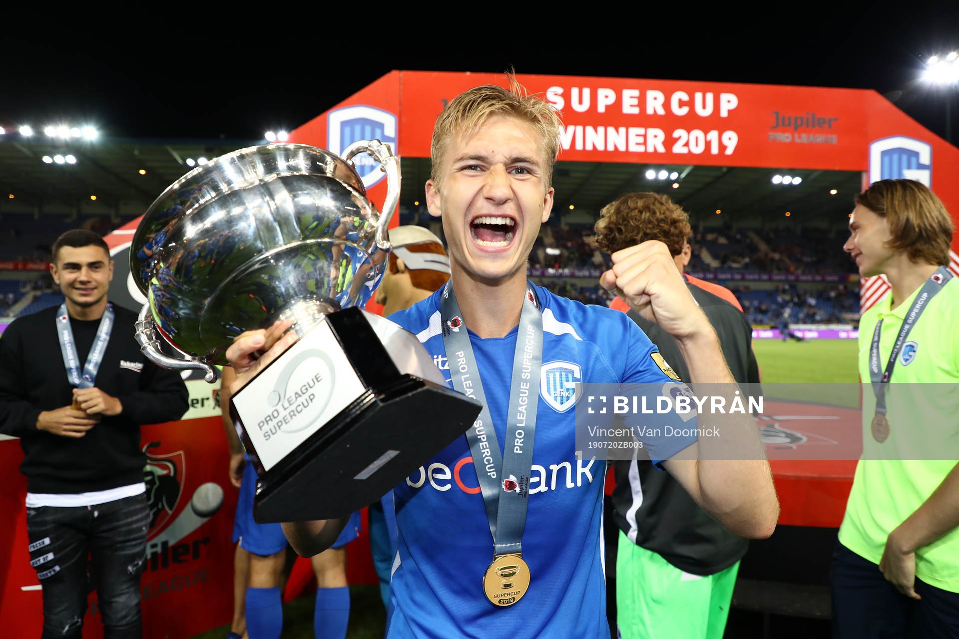 GENK, BELGIUM - JULY 20: Benjamin Nygren of Genk celebrates