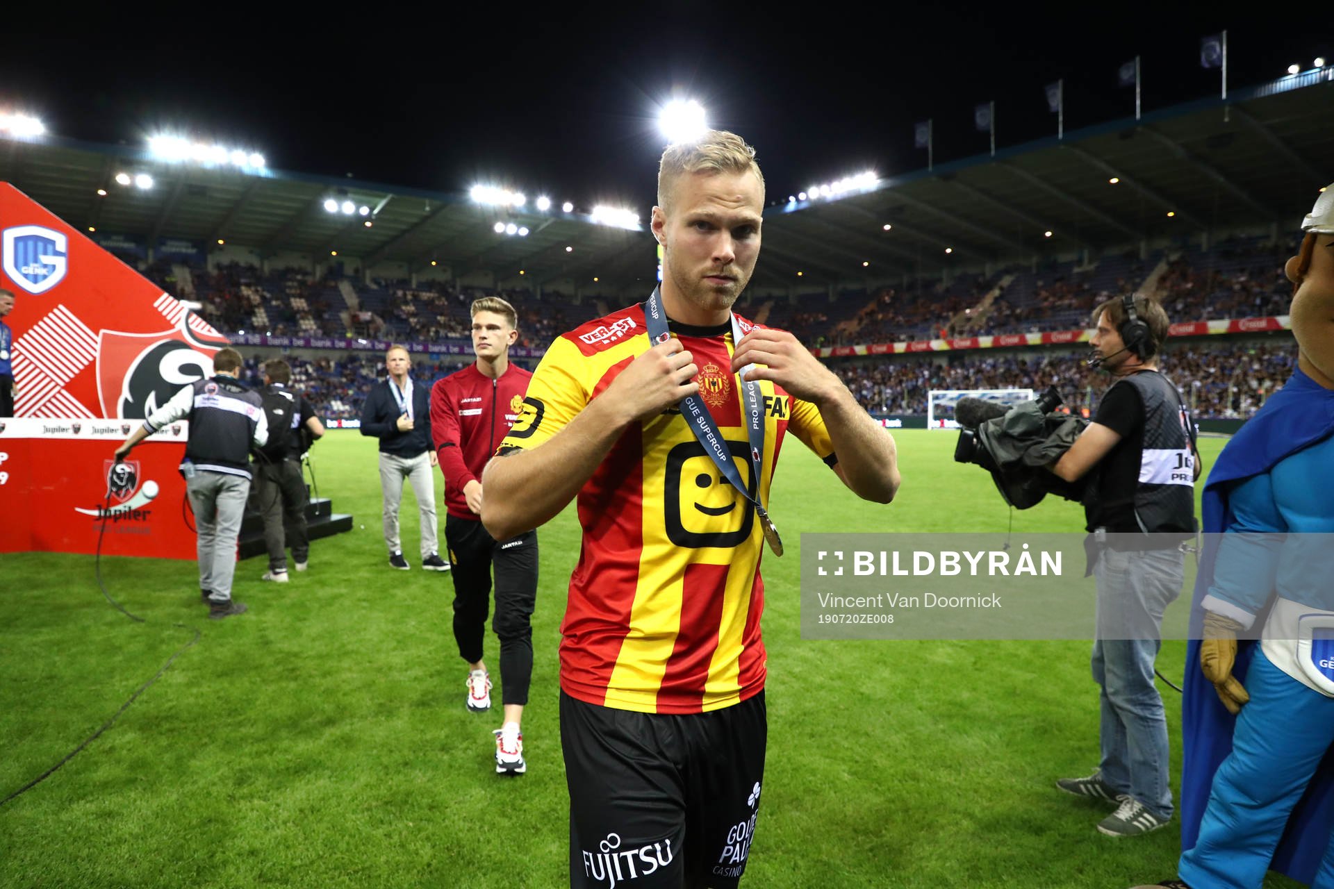 GENK, BELGIUM - JULY 20: Gustav Engvall of Kv Mechelen