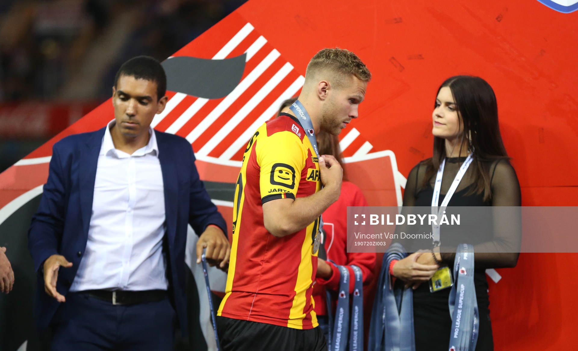 GENK, BELGIUM - JULY 20: Gustav Engvall of Kv Mechelen